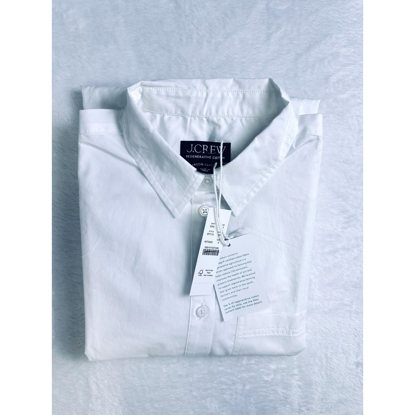 J.Crew J.Crew Button Up Shirt In Cotton Poplin White Sz 4 Relaxed Size S / US 4 / IT 40 - 11 Thumbnail