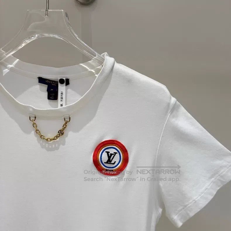 Louis Vuitton Louis Vuitton White logo short sleeve Size US M / EU 48-50 / 2 - 2 Thumbnail