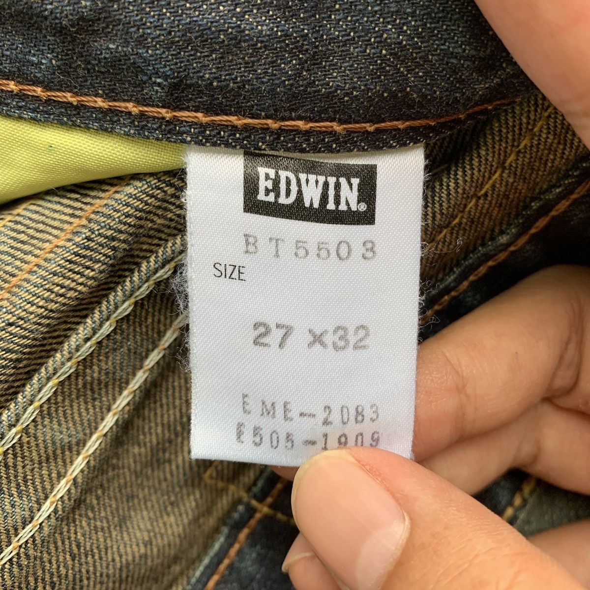 Vintage Rare Japanese Brand Edwin 503 MudWash Flared Jeans Size US 28 / EU 44 - 10 Thumbnail
