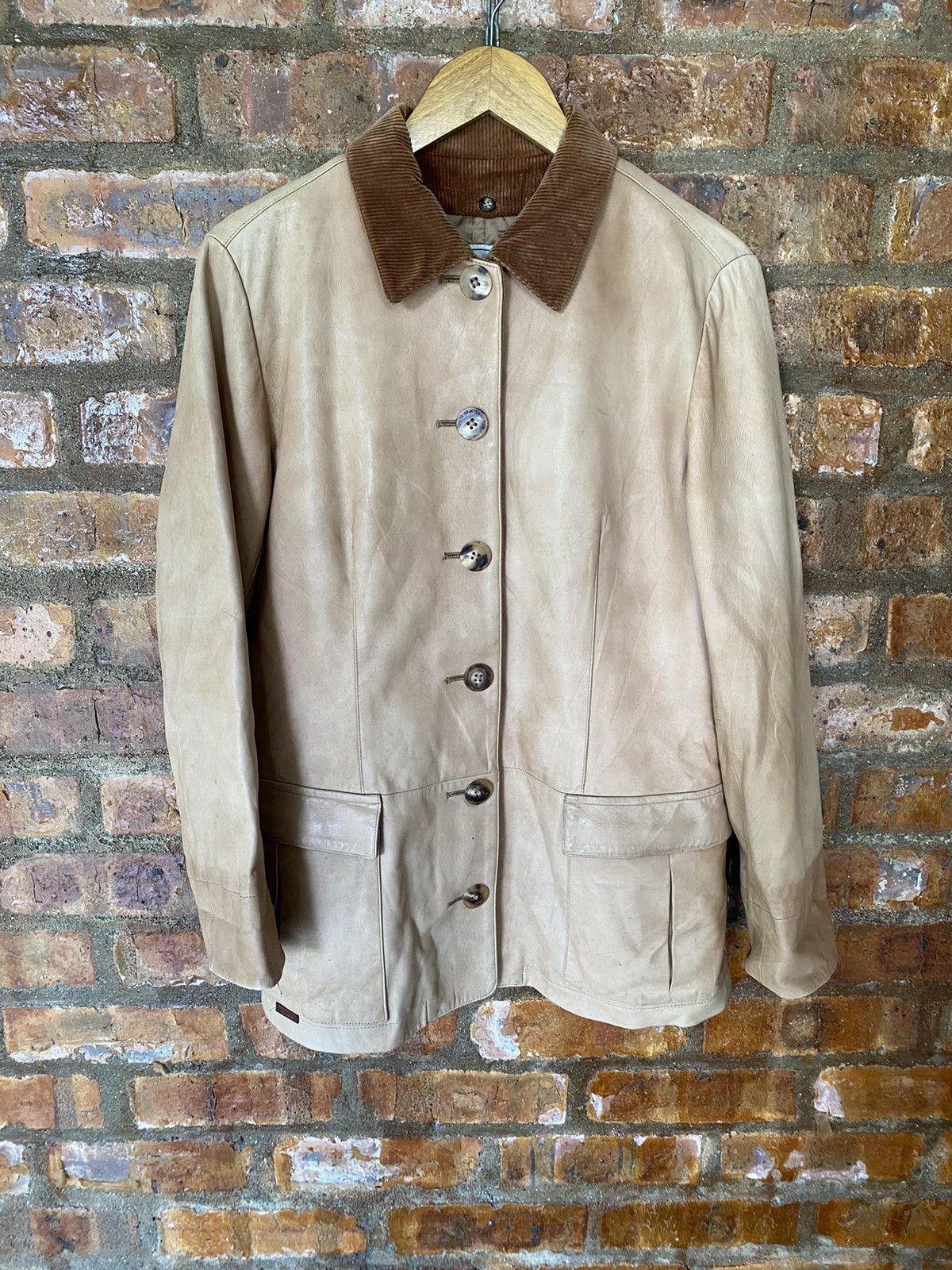 Japanese Brand × Mademoiselle Non Non 1990s Sheepskin Leather Jacket Size M / US 6-8 / IT 42-44 - 2 Thumbnail