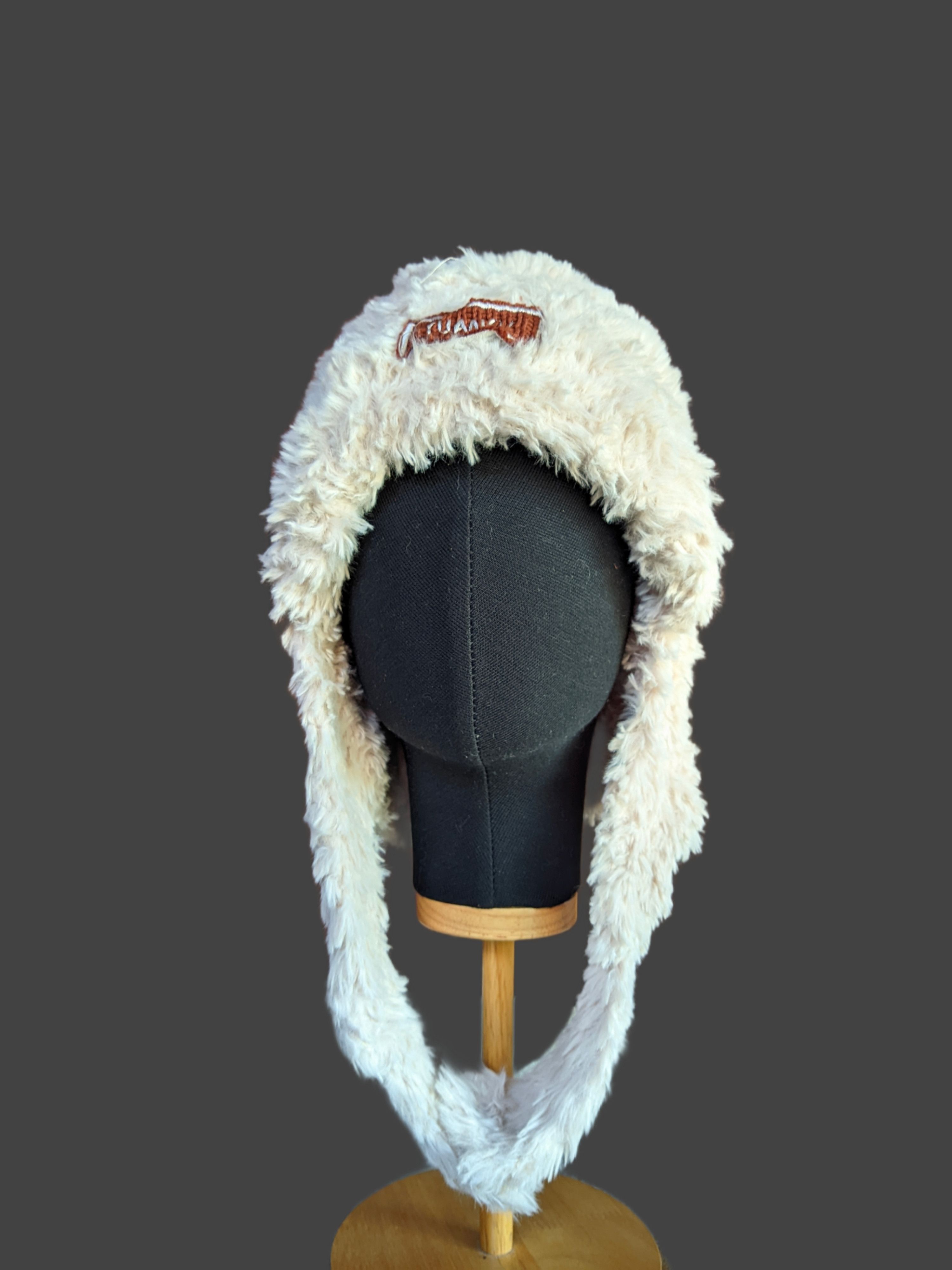 Japanese Brand Yuansu Fur Beanie Full Cover With Button Size ONE SIZE - 1 Thumbnail