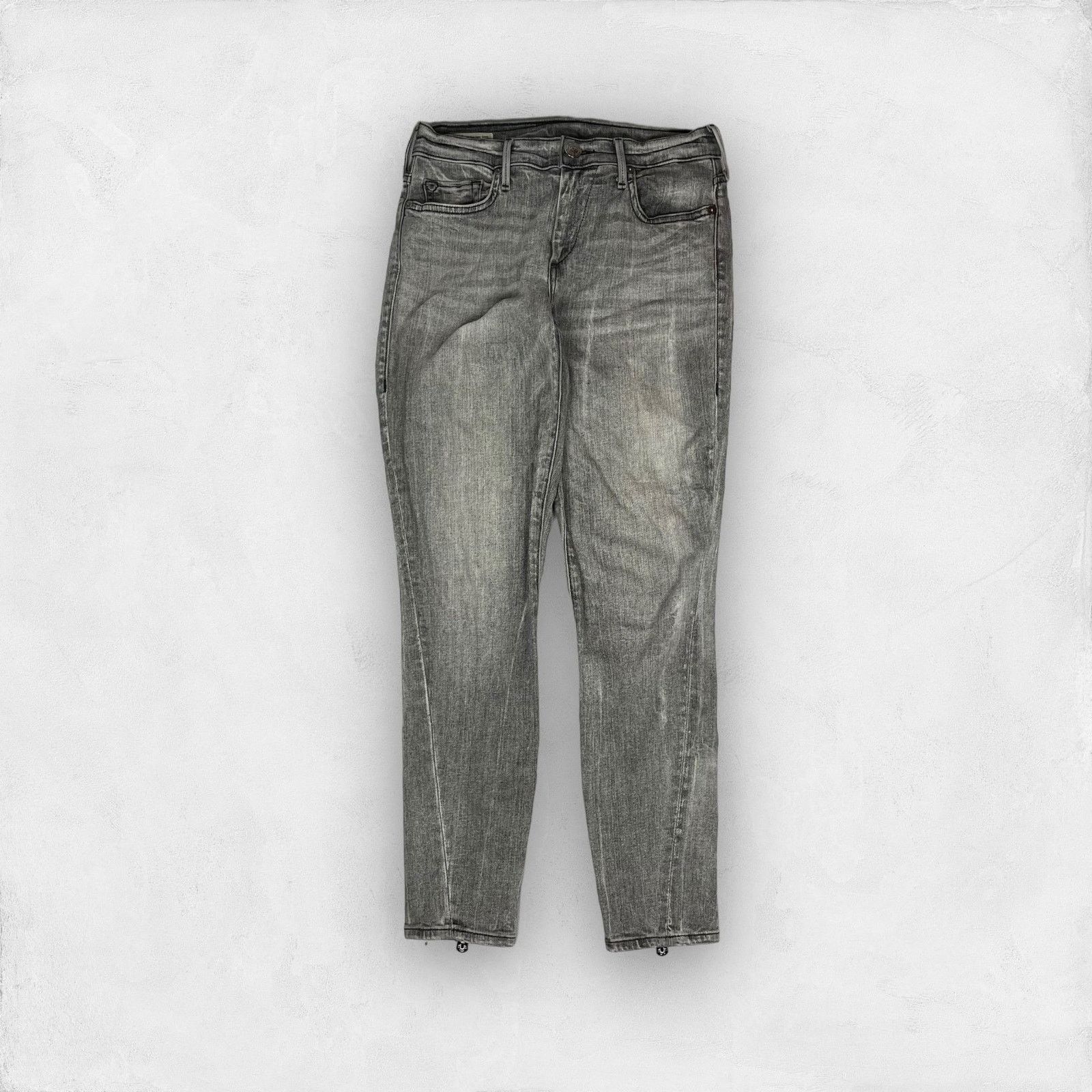 True Religion True Religion Halle Women's Gray Denim Super Skinny Jeans 8 Size 30" / US 8 / IT 44 - 2 Thumbnail