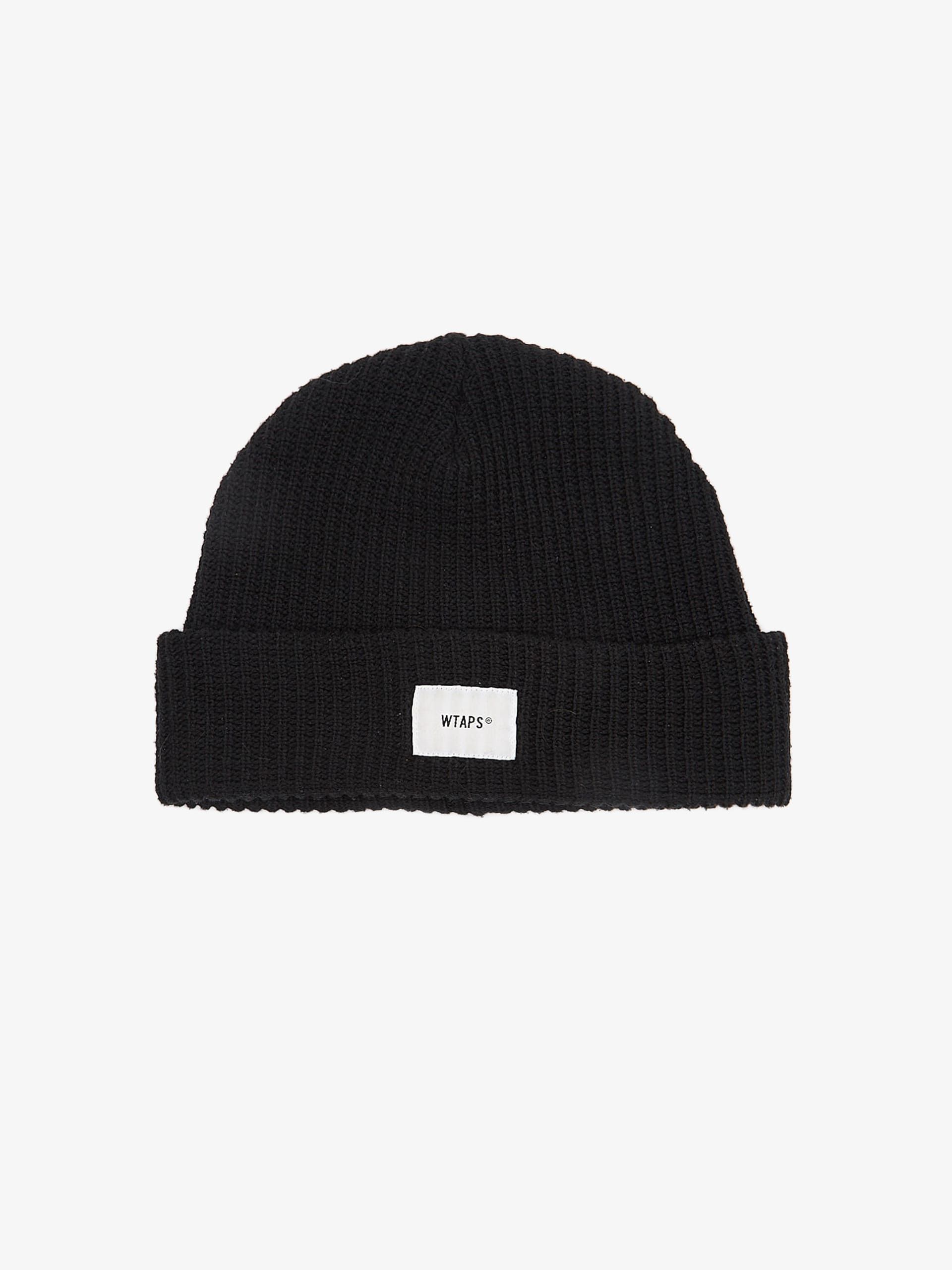 Wtaps Black Logo Patched Cotton Beanie Hat Size ONE SIZE - 1 Thumbnail