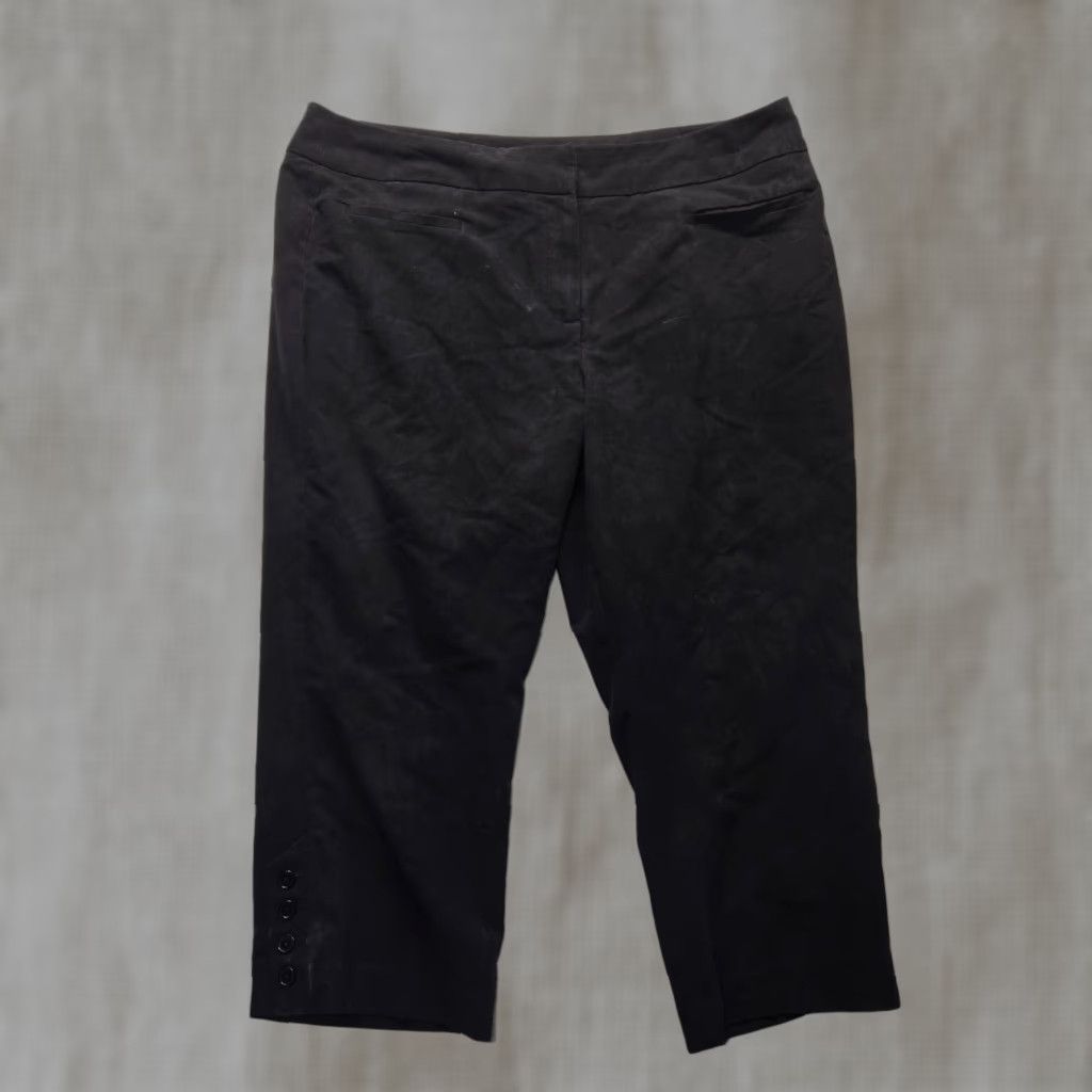 Vintage Larry Levine Pants Women Adult 16 Black Stretch Casual Slacks Size 38" / US 16 / IT 52 - 1 Thumbnail