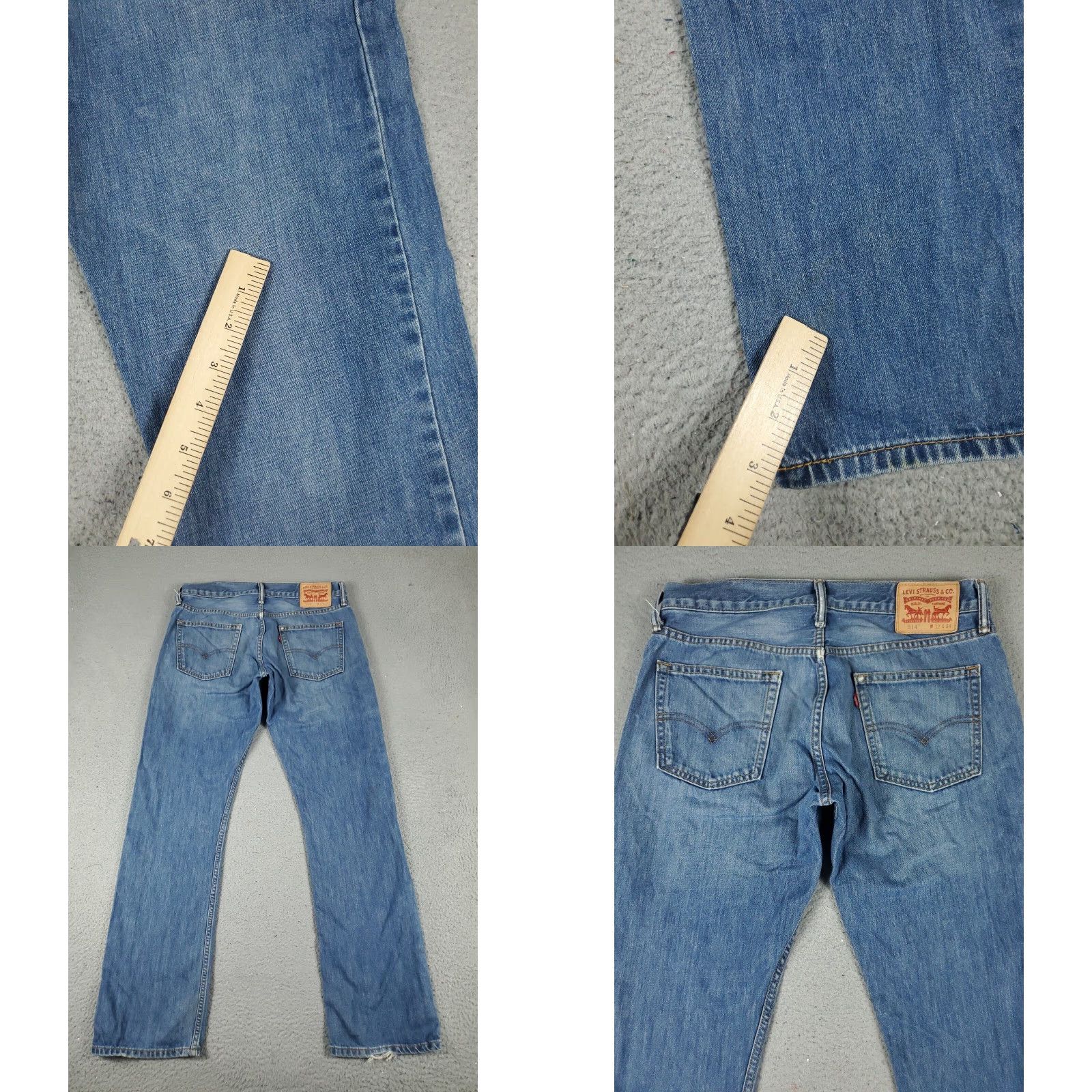 Levi's Levis 514 Straight Leg Jeans Mens Size 32x32.5 Blue Denim Pants Size US 32 / EU 48 - 8 Thumbnail