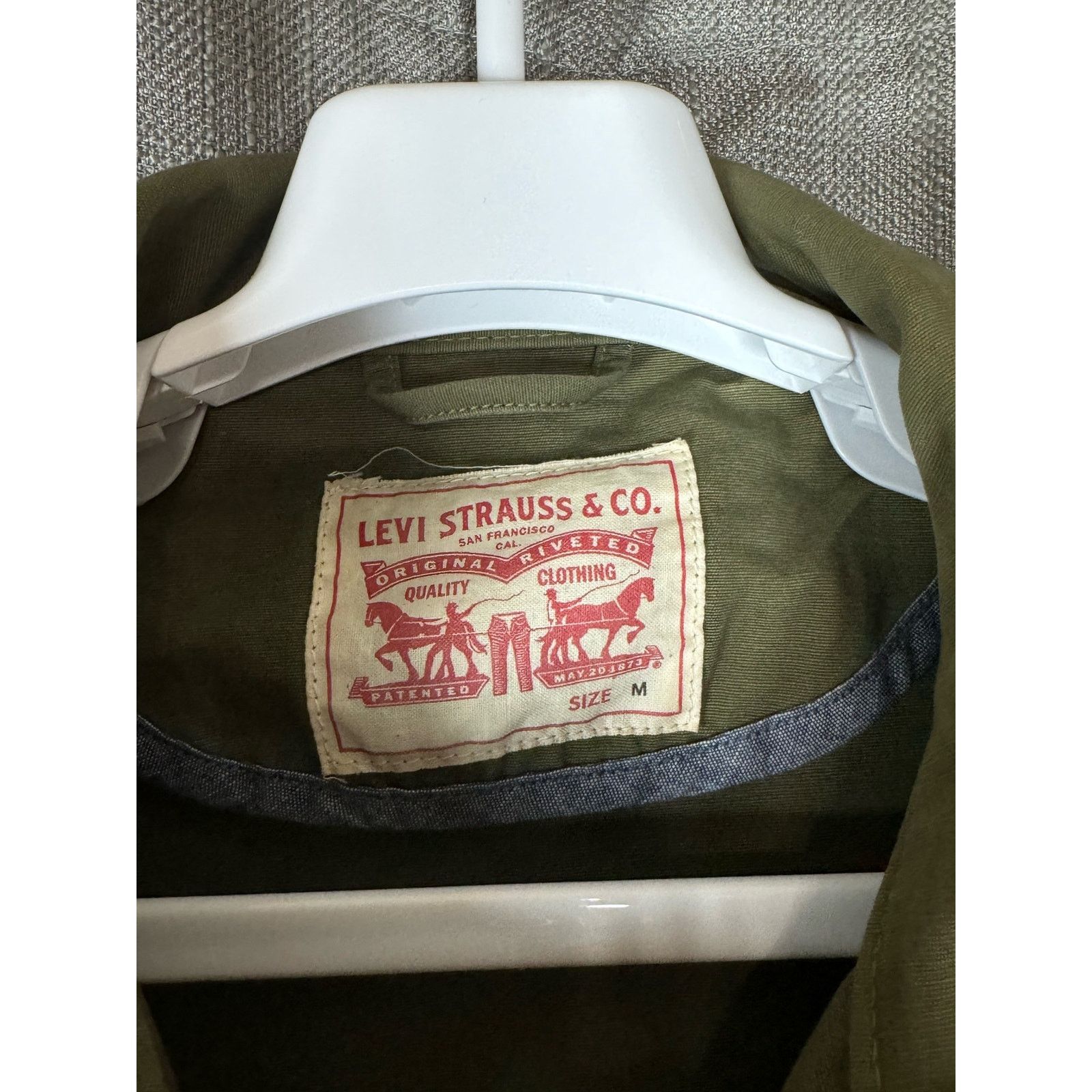 Levi's Levi Strauss Jacket Cotton Olive Green Snap Button Size M Size M / US 6-8 / IT 42-44 - 7 Thumbnail
