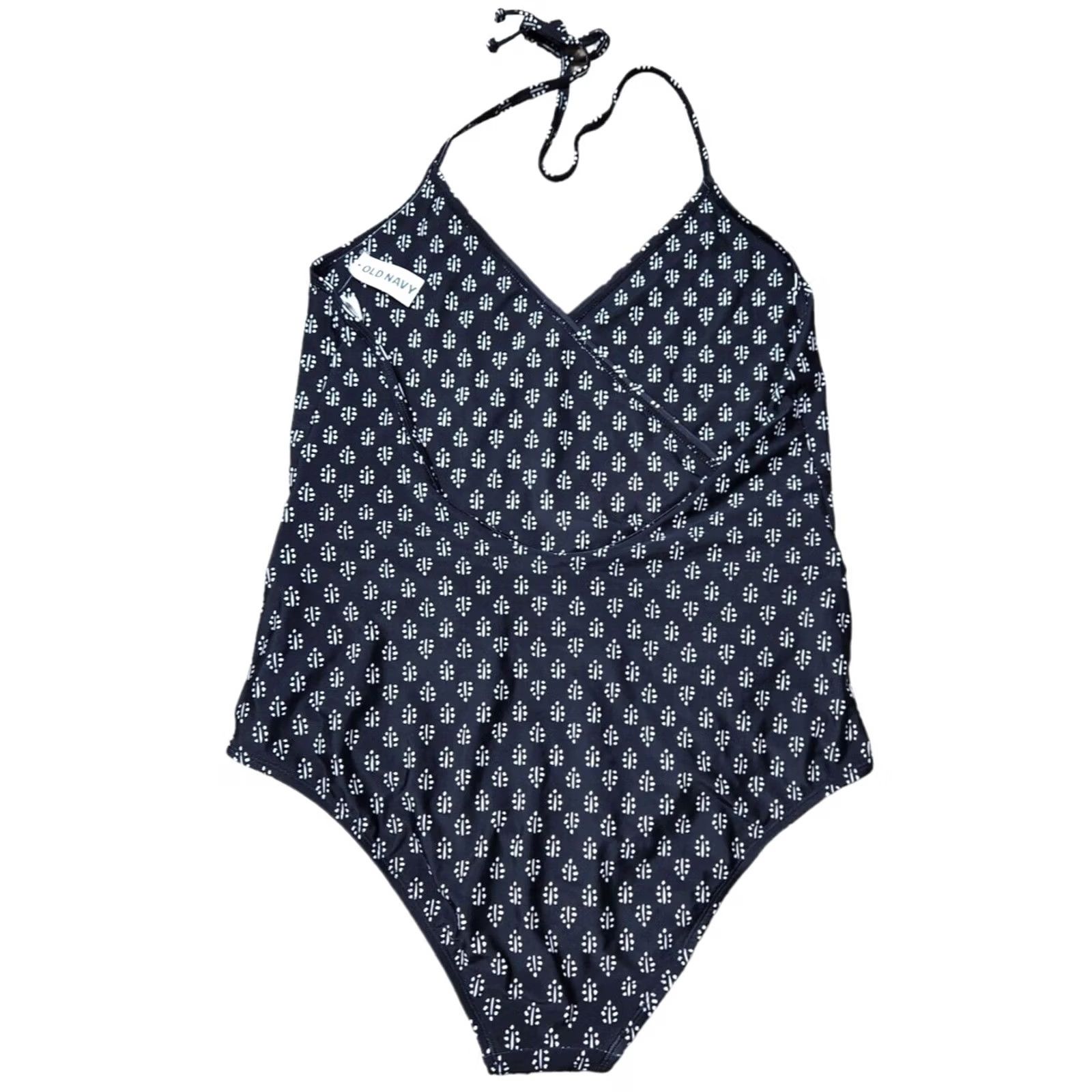 Old Navy Old Navy One Piece Swimsuit Womens 2XL Black Ruched Bathing Suit Geometric Nylon Blend XXL Size XXL / US 16-18 / IT 52-54 - 2 Thumbnail