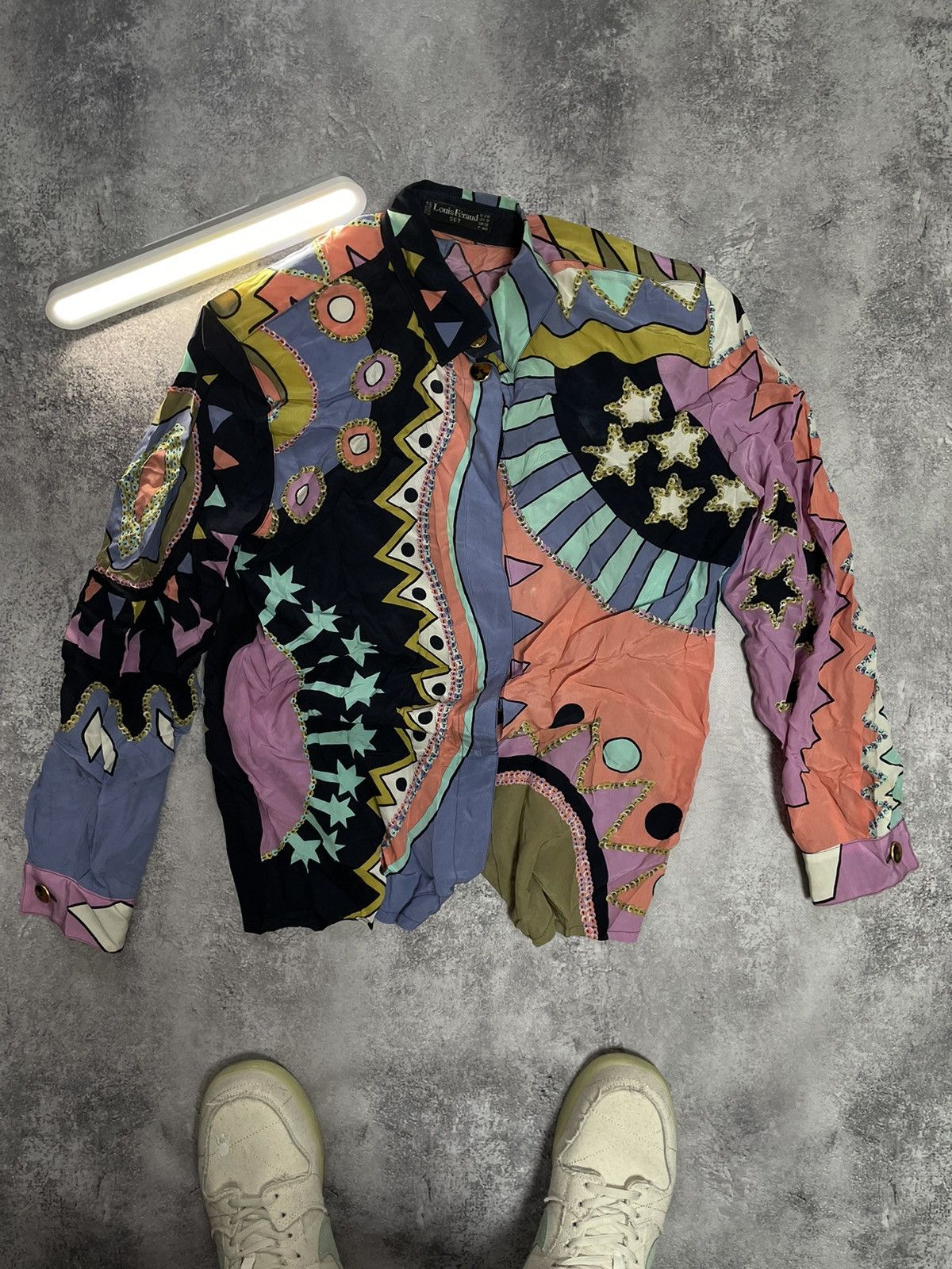 Louis Feraud LOUIS FERAUD PARIS Psychedelic Abstract Blouse Blouse jacket Size US M / EU 48-50 / 2 - 12 Thumbnail