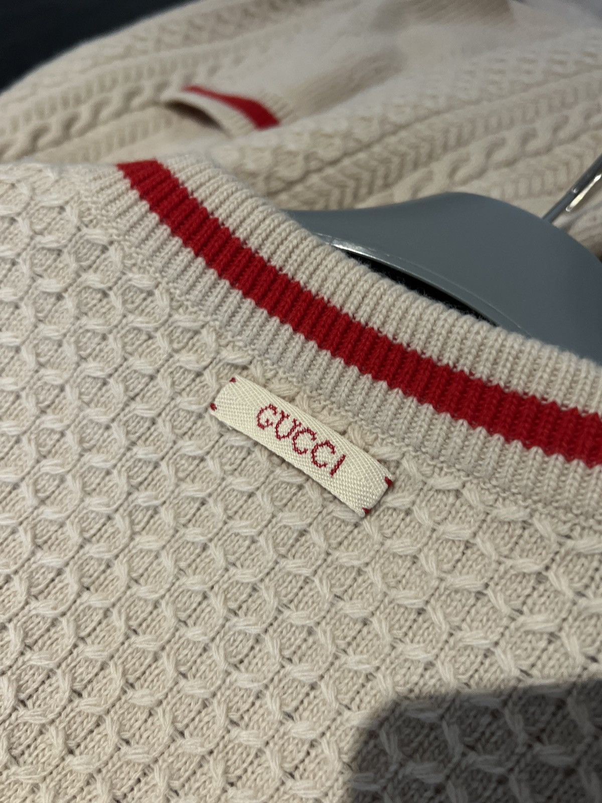 Gucci Gucci Love Parade Cable and Pointelle-Knit Wool Cardigan Size US S / EU 44-46 / 1 - 6 Thumbnail