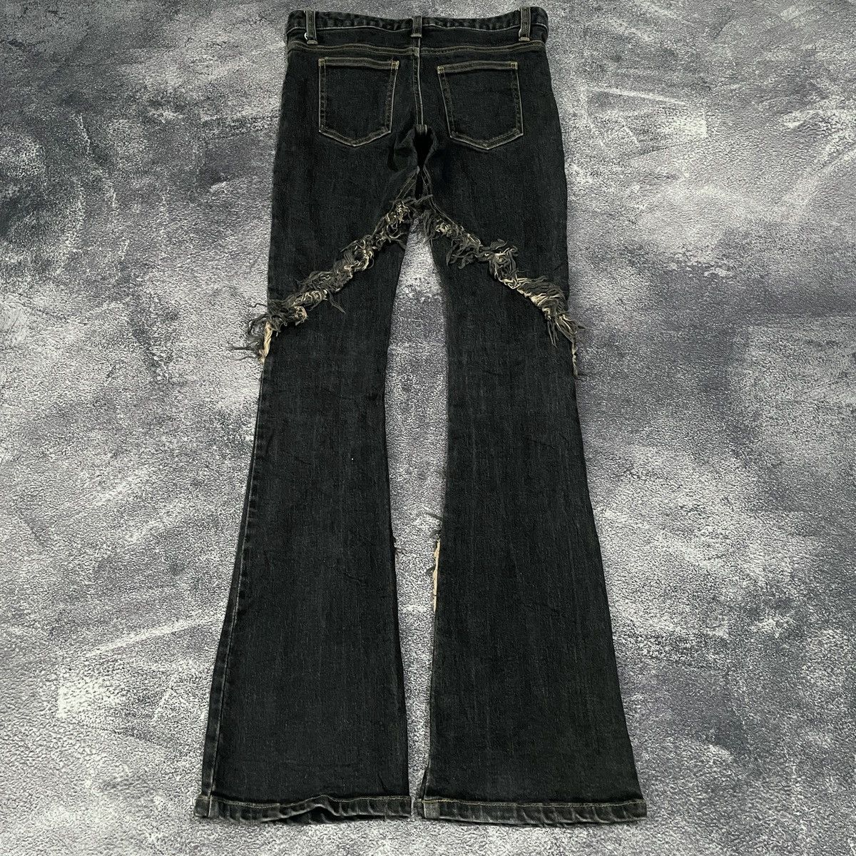 If Six Was Nine 🔥insane Silver Ash y2k japanese style flare jeans Size US 28 / EU 44 - 2 Thumbnail