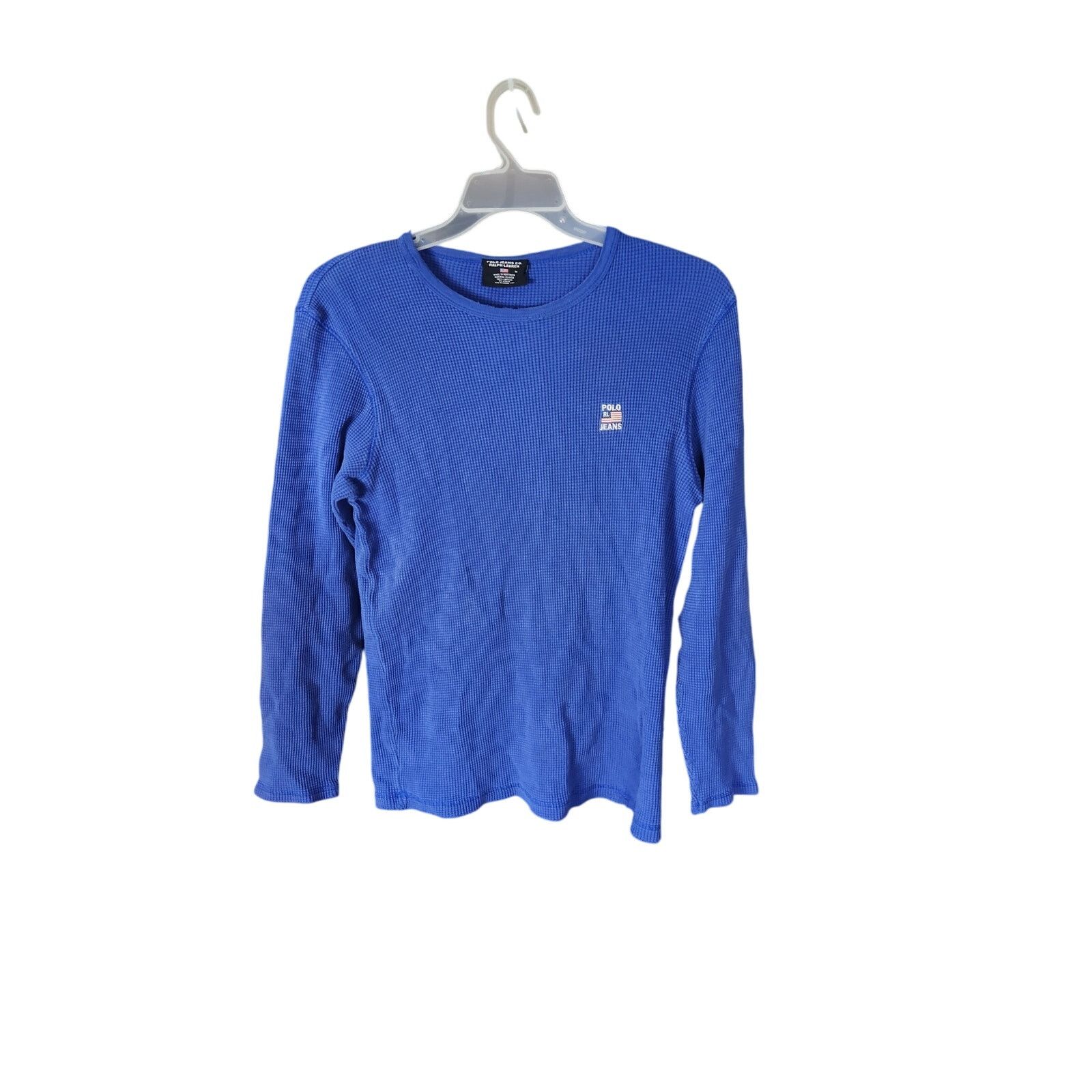 Polo Ralph Lauren Vintage Y2K Polo Jeans Waffle Knit long sleeve men's medium Size US M / EU 48-50 / 2 - 1 Thumbnail