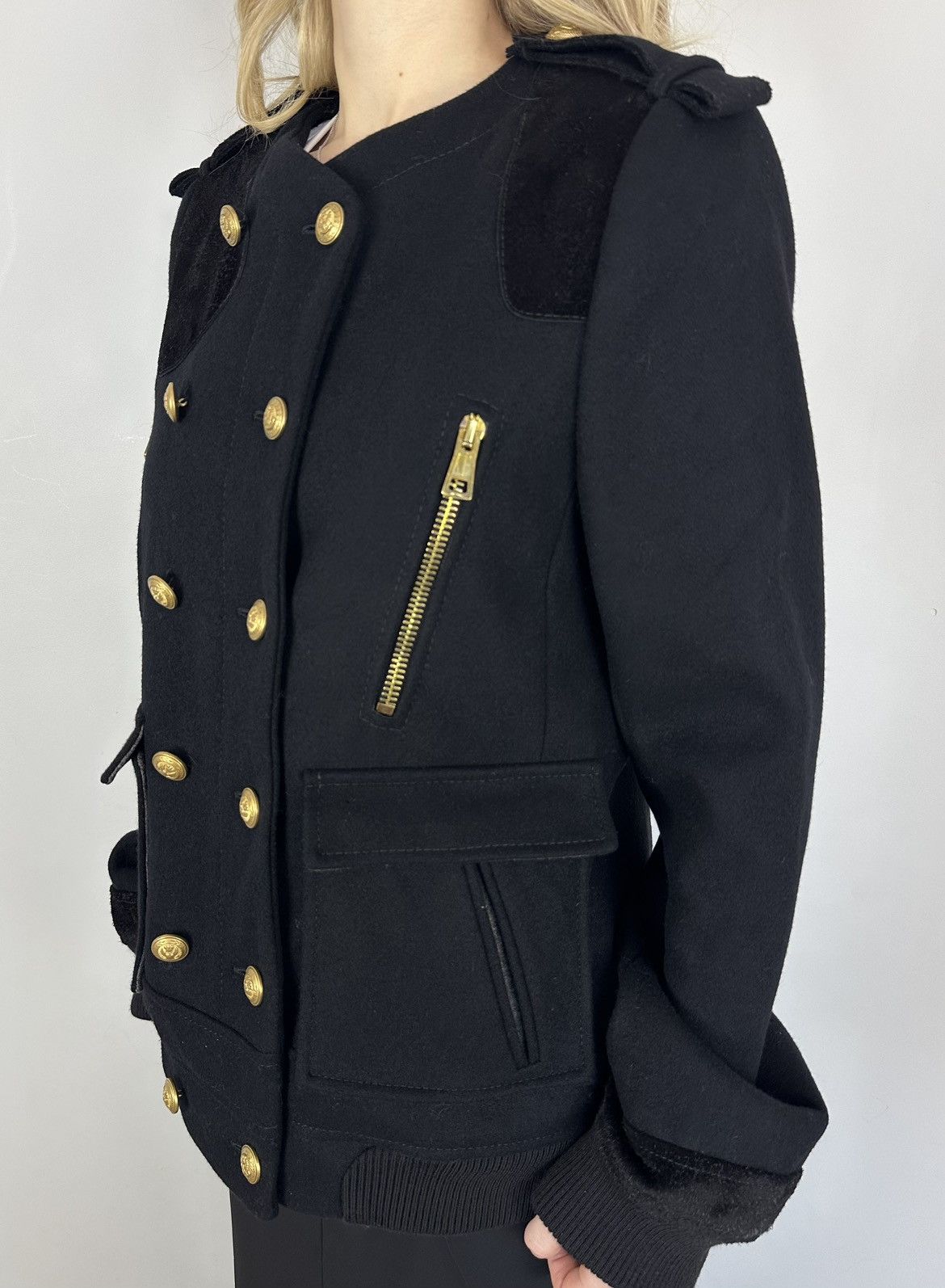 Balenciaga Balenciaga Black Wool Double Breasted Jacket 2007 Brass Size US L / EU 52-54 / 3 - 4 Thumbnail