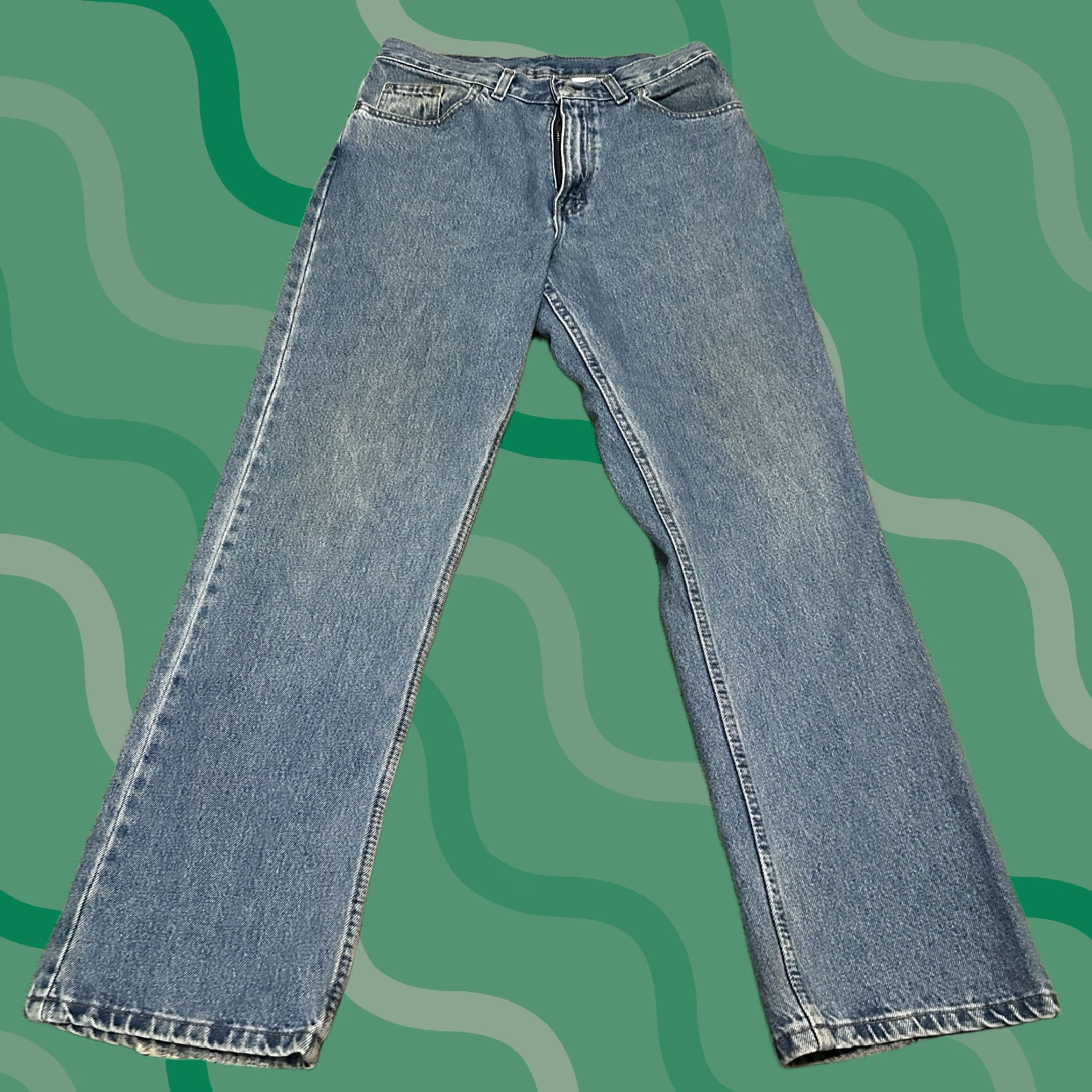 VINTAGE Faded Glory Bootcut Jeans Mens 32x32 Blue Grunge 90s 