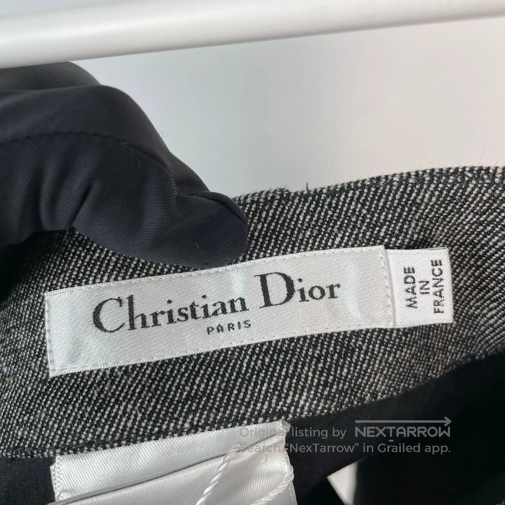 Dior Dior Gray Ruffled Hem Skirt| Size 33" - 3 Thumbnail