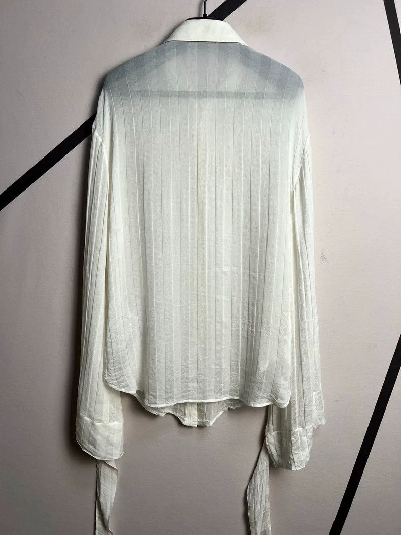 Saint Laurent Paris Saint Laurent Paris size 38 White lace cuff semi-transparen Size US M / EU 48-50 / 2 - 2 Thumbnail