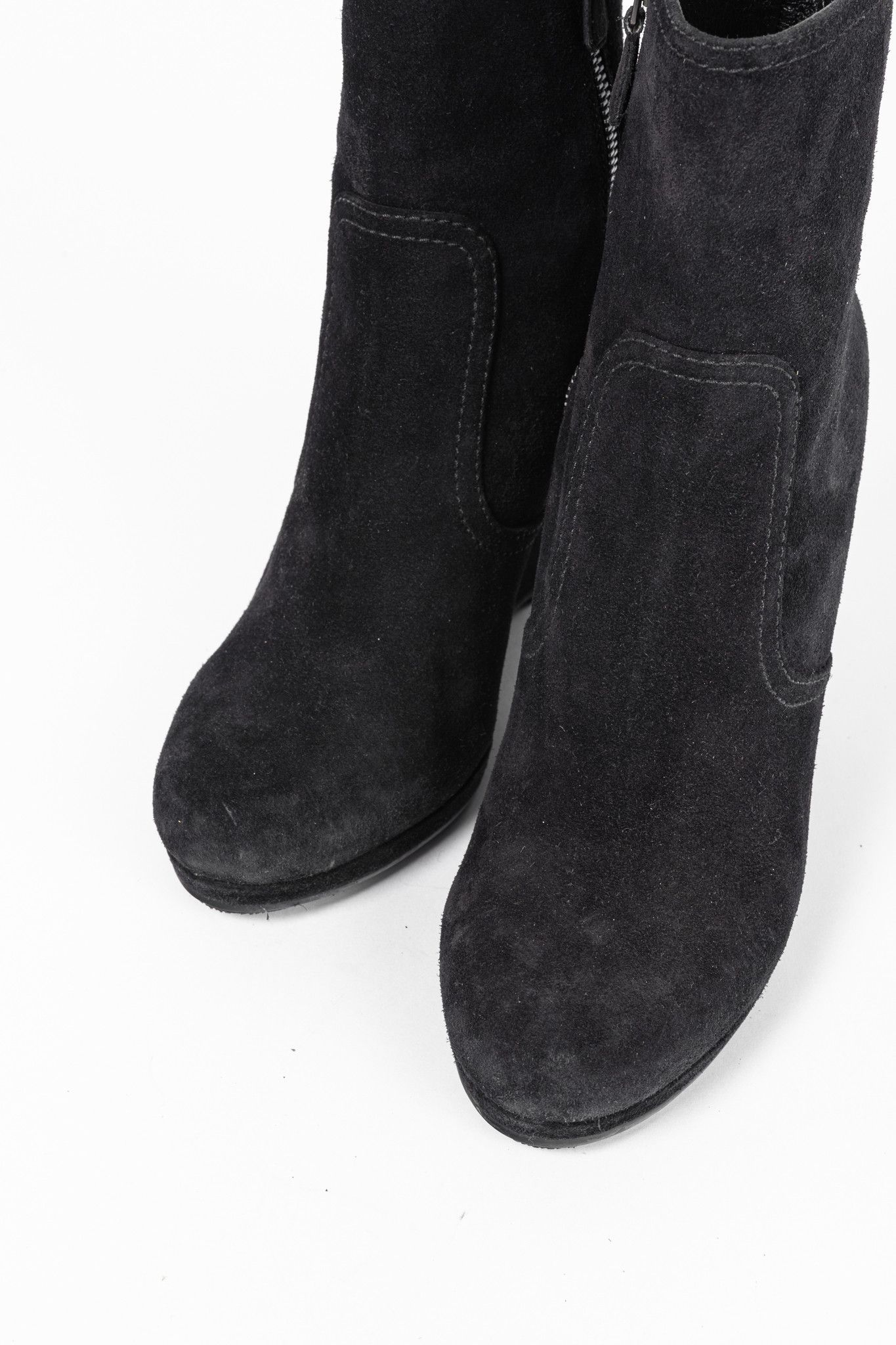 Prada Prada Black Suede Wede Booties Size US 7.5 / IT 37.5 - 6 Thumbnail