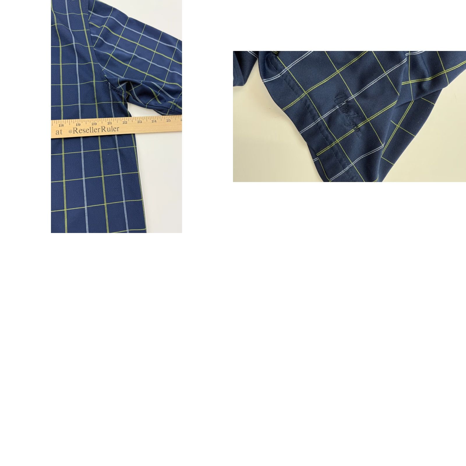 Vintage Walter Hagen Shirt Mens Large Blue Golf Polo Check Grid Short Sleeve Collared Size US L / EU 52-54 / 3 - 8 Thumbnail