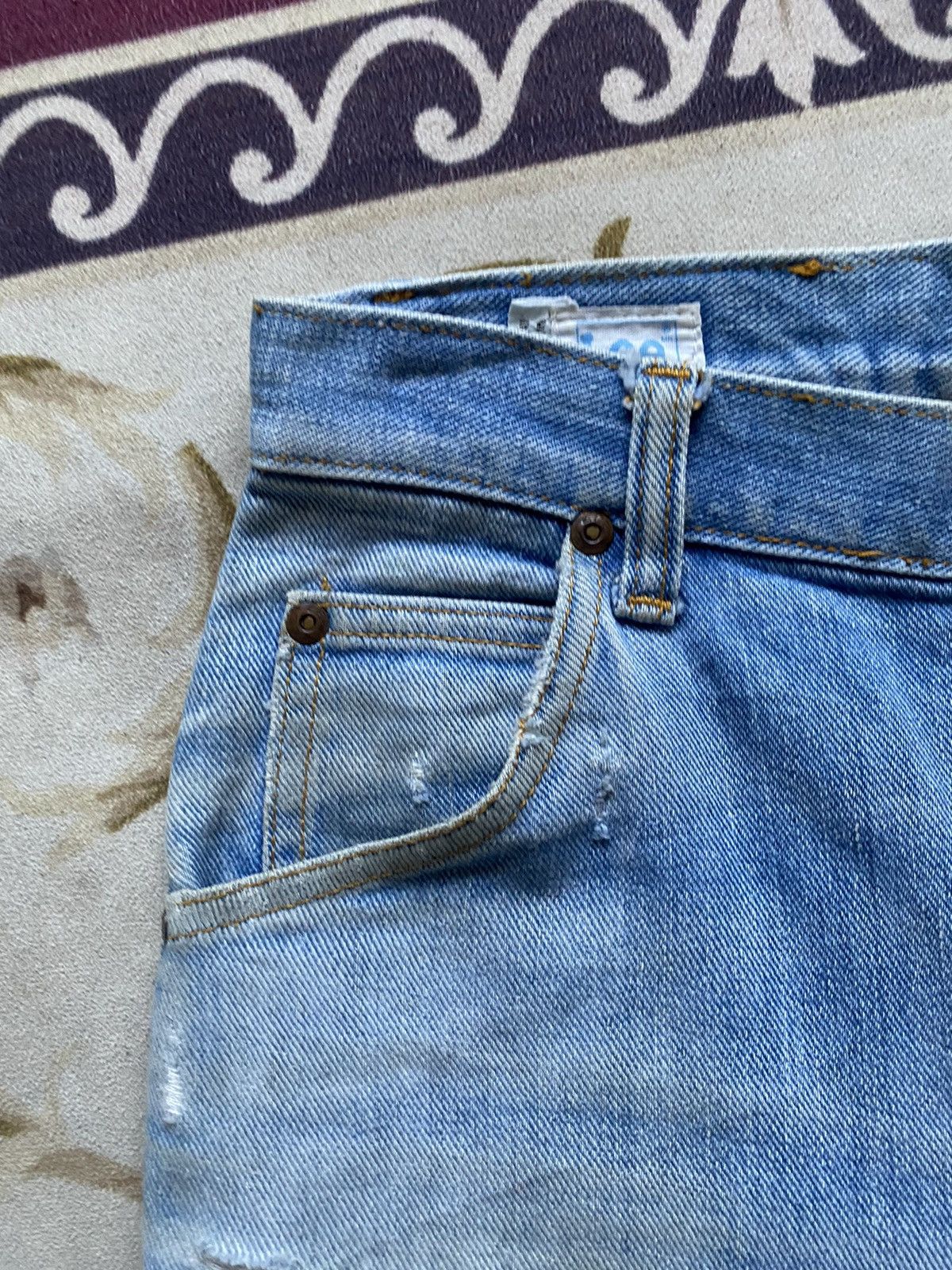 If Six Was Nine 🔥FLARE🔥Vintage Lee Riders Flare Distressed Denim Size US 27 - 5 Thumbnail