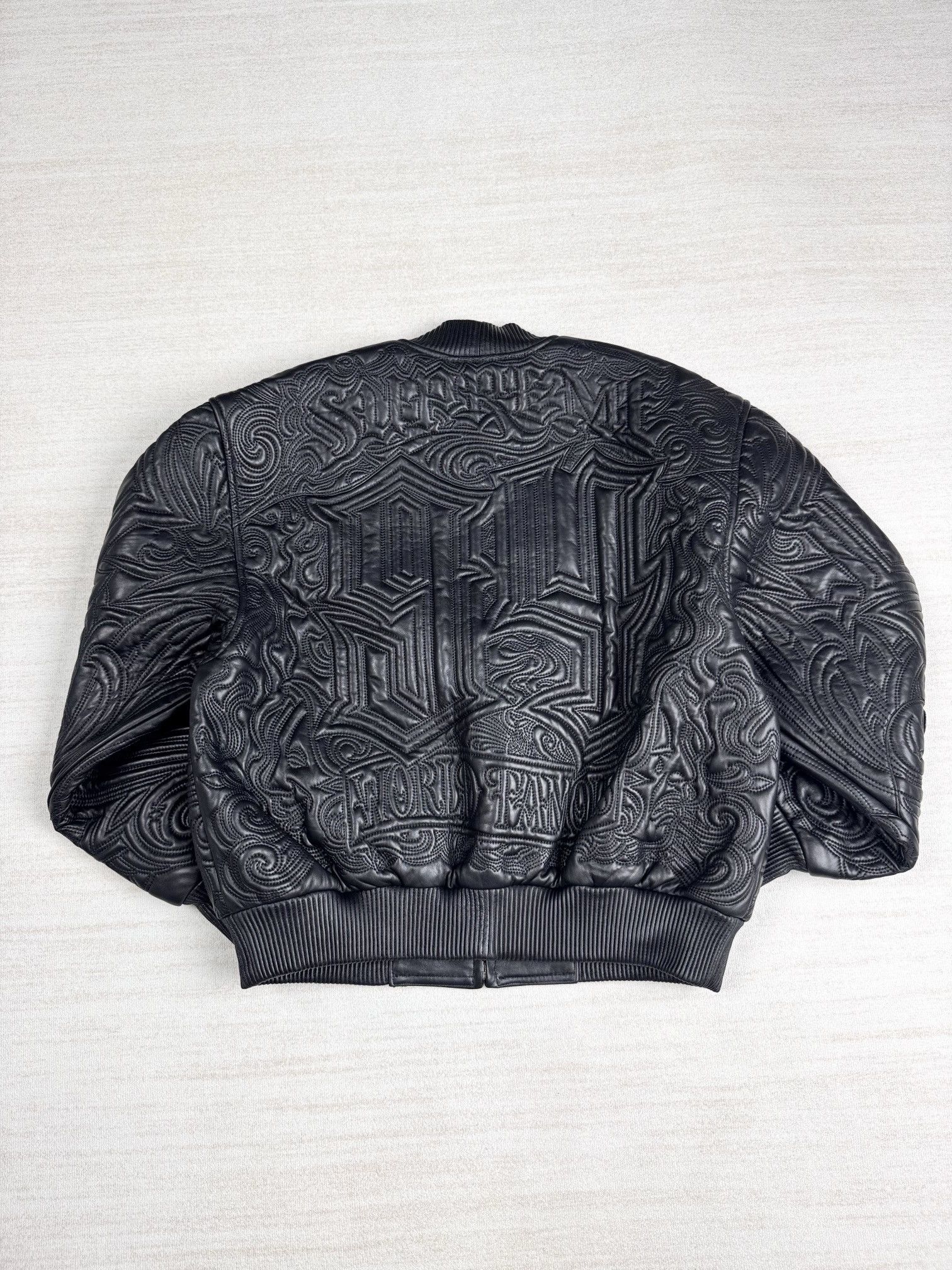 Supreme Mister Cartoon Embroidered Leather Jacket Size US M / EU 48-50 / 2 - 2 Thumbnail