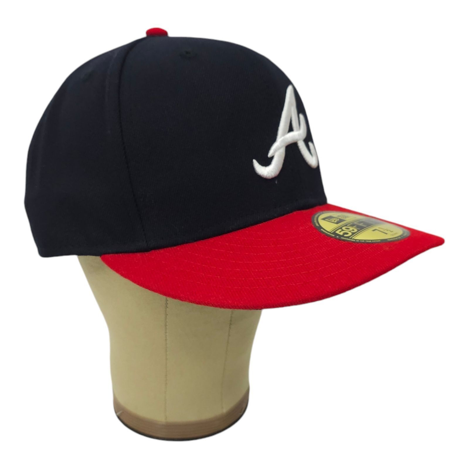 New Era Atlanta Braves Fitted 7 1/2 Hat MLB Cap Embroidered Logo New Size ONE SIZE - 3 Thumbnail