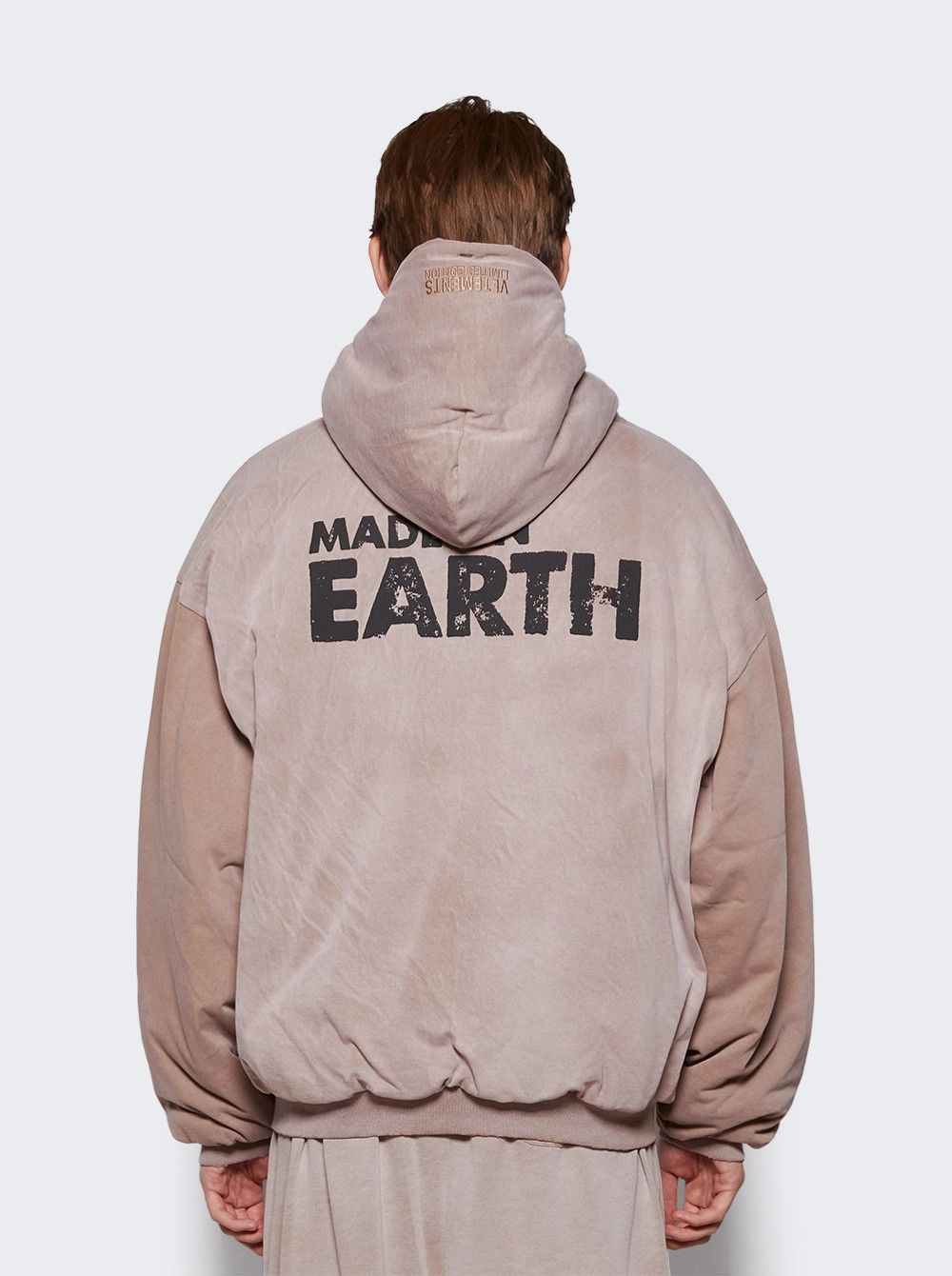 Vetements Faded Beige Made on Earth Hooded Bomber Jacket Size XS / US 0-2 / IT 36-38 - 6 Thumbnail