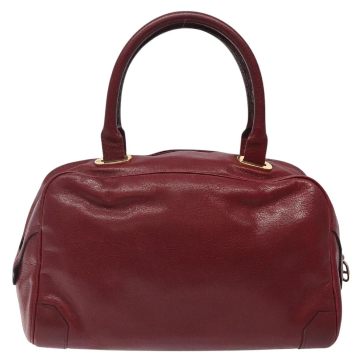 Dior DIOR Hand Bag Leather Red Gold Size ONE SIZE - 3 Thumbnail
