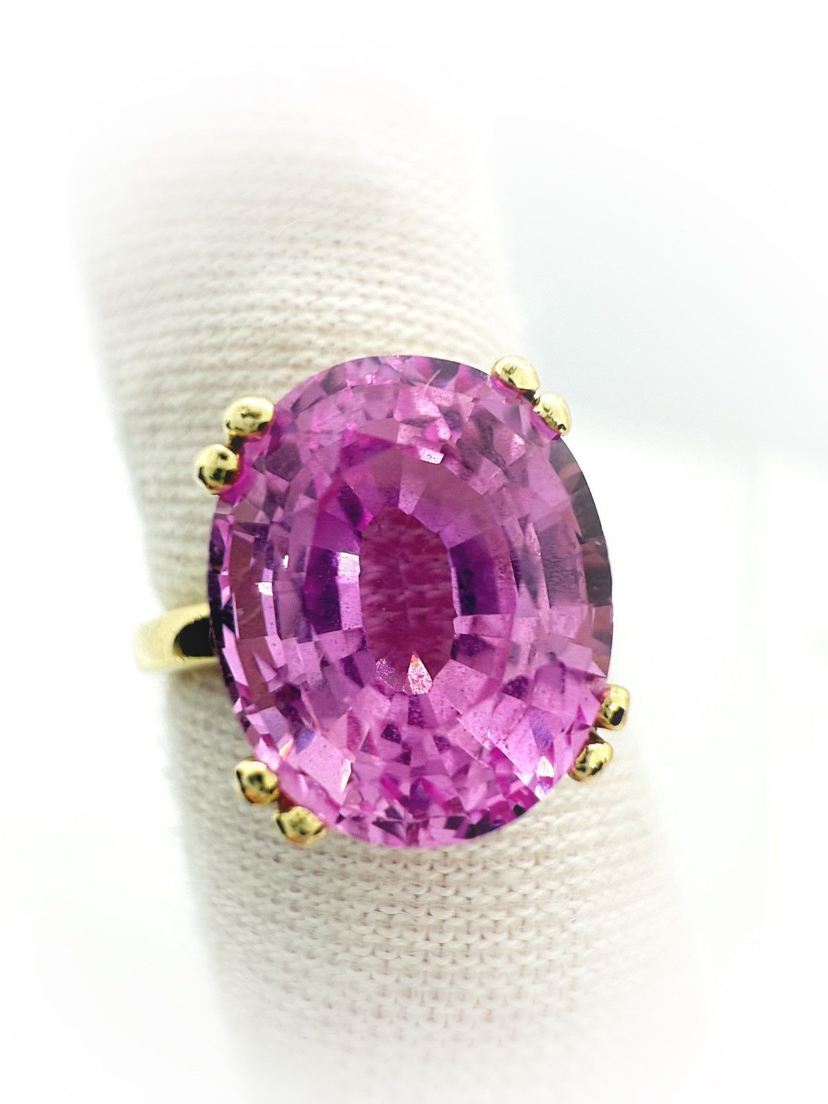 Nordstrom Stunning Pink Sapphire 10k Gold Ring! Size ONE SIZE - 1 Thumbnail