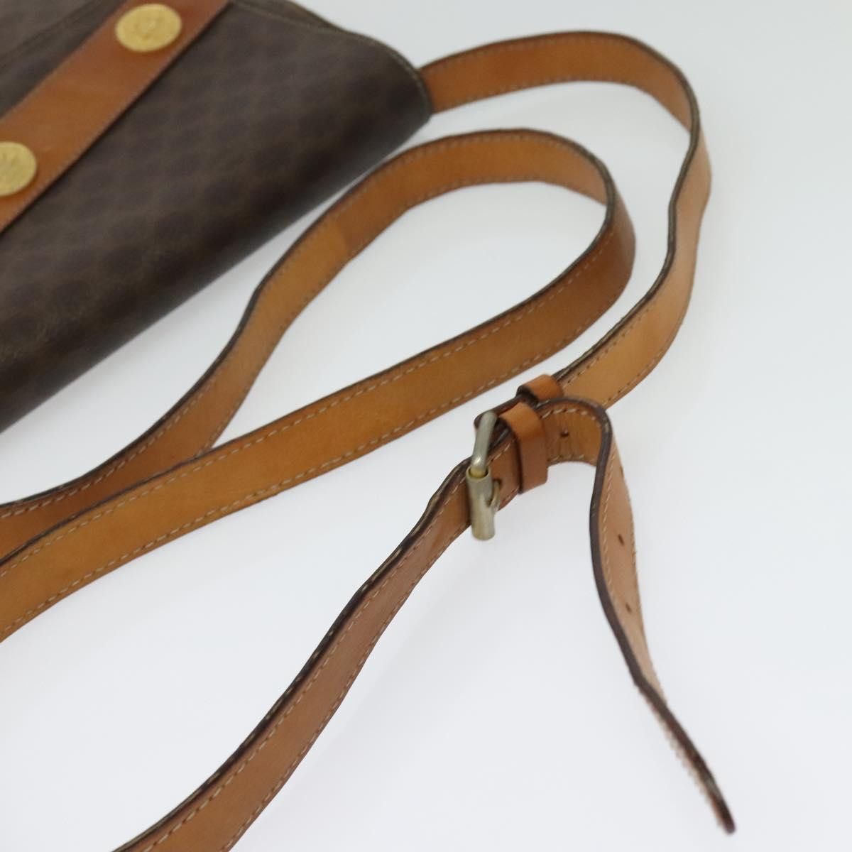 Celine CELINE Macadam Canvas Shoulder Bag Pvc Leather Brown Gold Size ONE SIZE - 7 Thumbnail