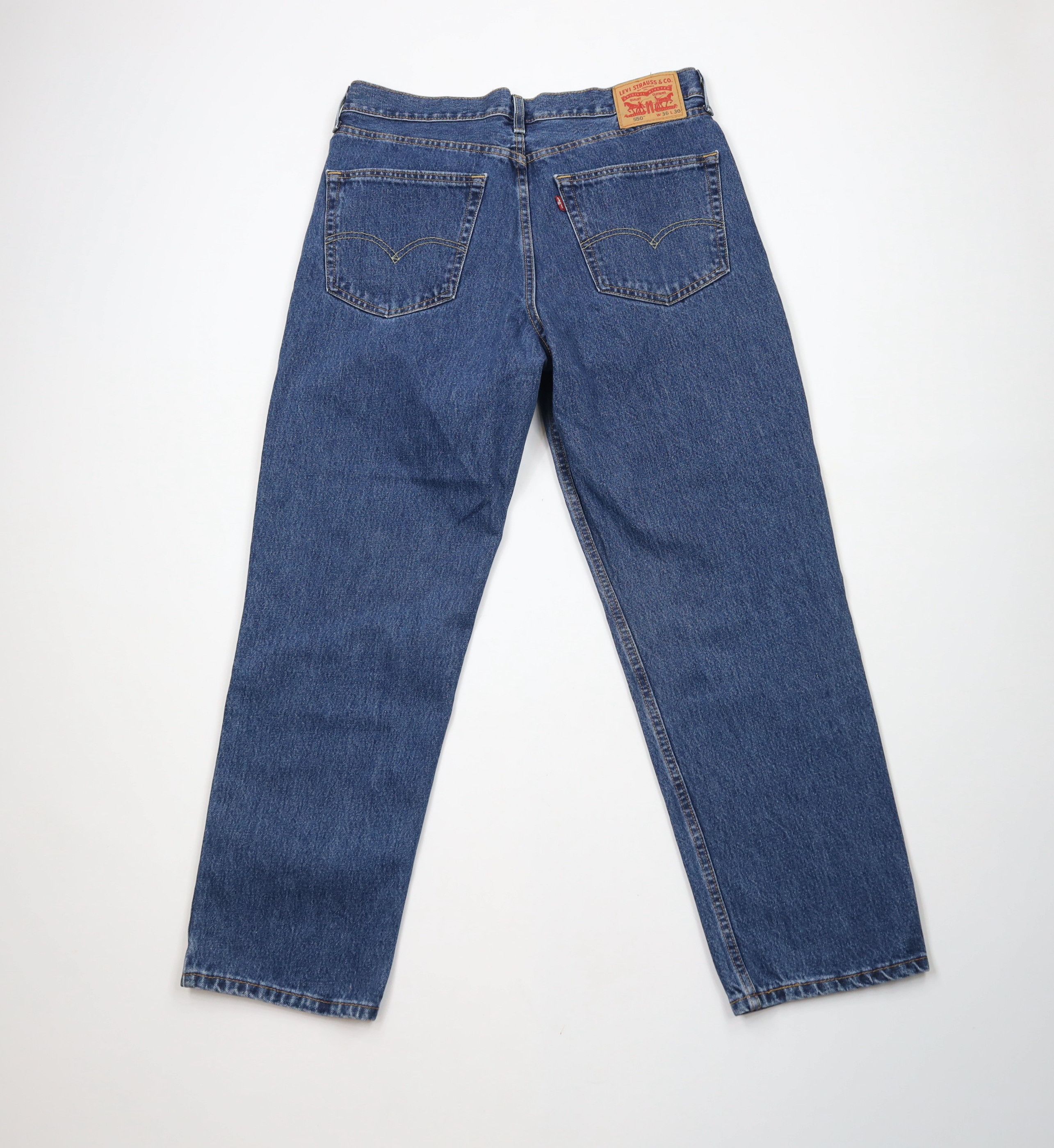 Levi's × Vintage Vintage Y2K Levis 550 Relaxed Fit Denim Jeans Blue Cotton Size US 36 / EU 52 - 7 Thumbnail