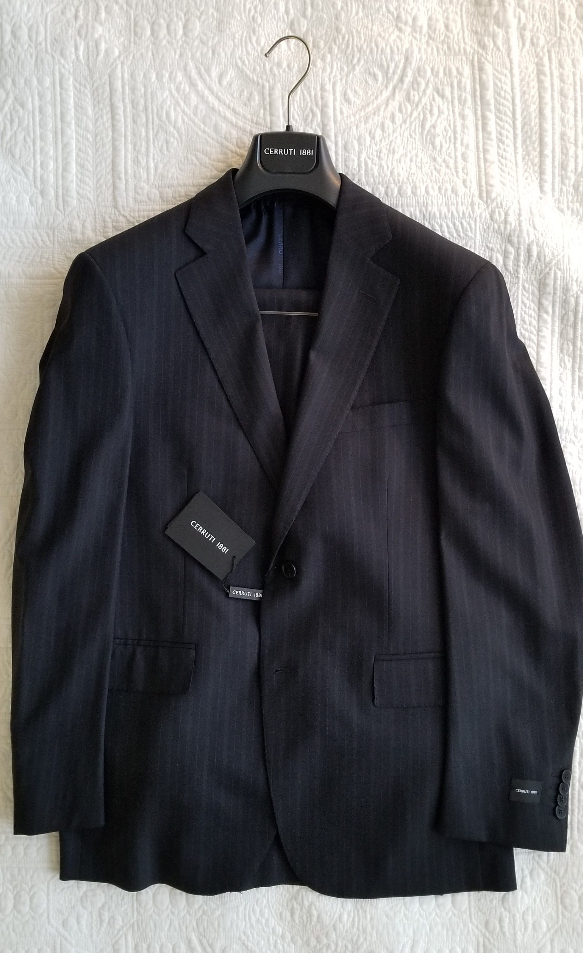Cerruti 1881 Cerruti 1881 wool suit navy stripe Size 40R - 1 Thumbnail