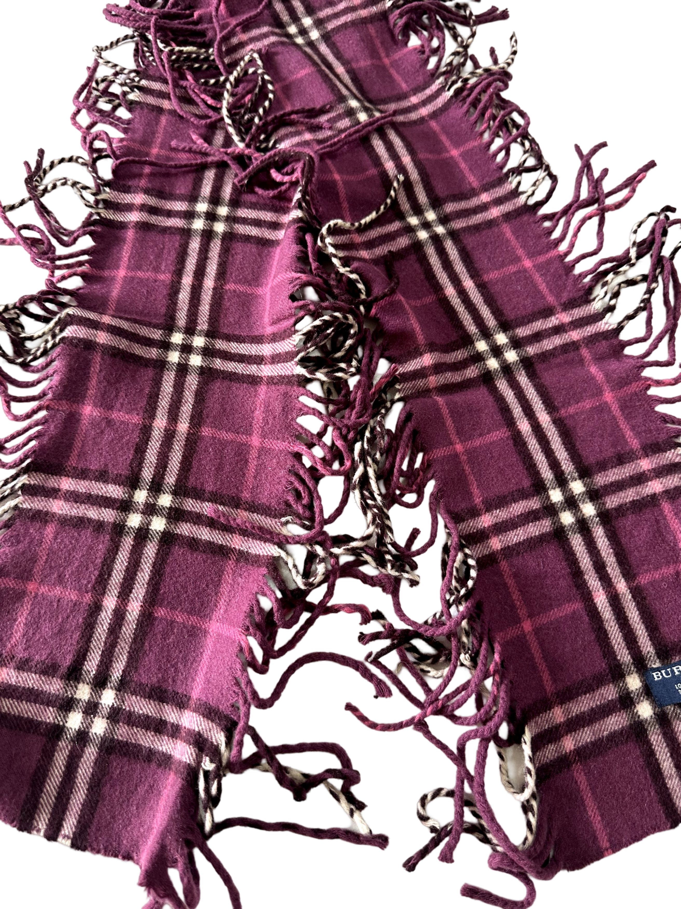 Burberry Burberry Vintage Scarf Pink 100% Cashmere Unisex Scarf Size ONE SIZE - 2 Thumbnail