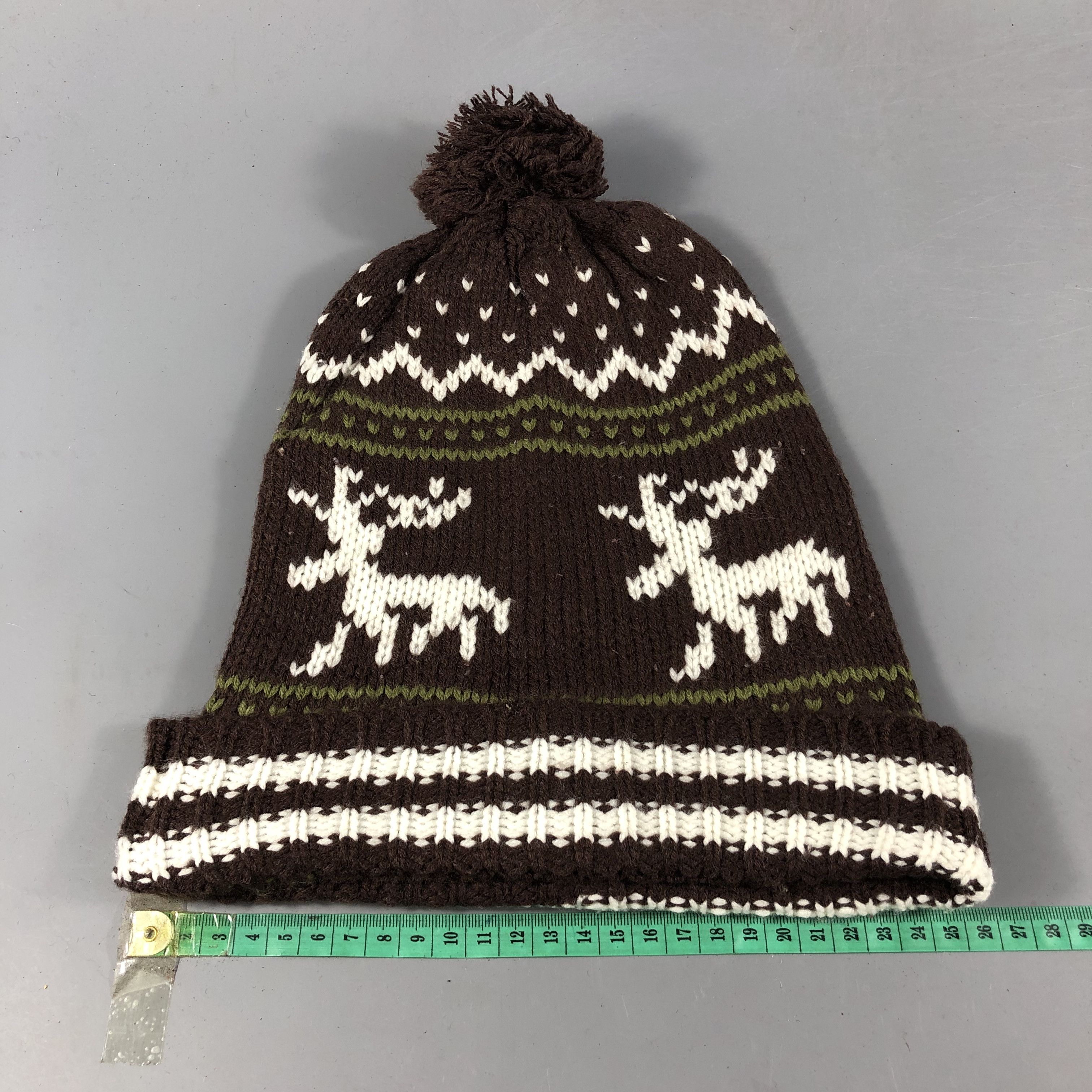 Vintage Unknown Fair Isle Bobble Beanie Snowcap Snow Hat B992 Size ONE SIZE - 3 Thumbnail