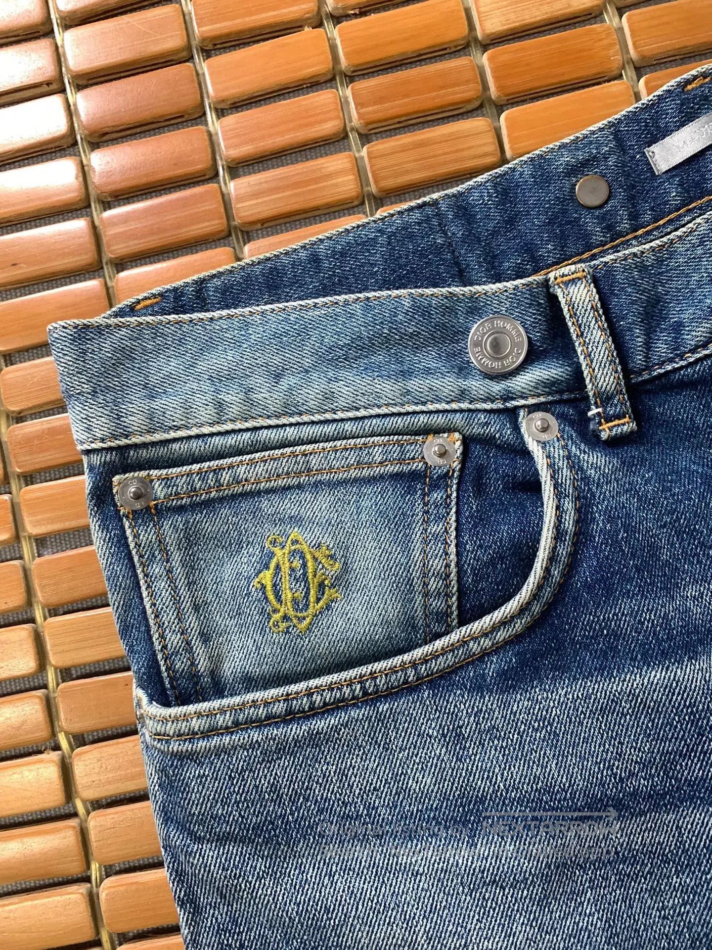 Dior Dior CD Embroidered Jeans. Size US 31 - 1 Thumbnail