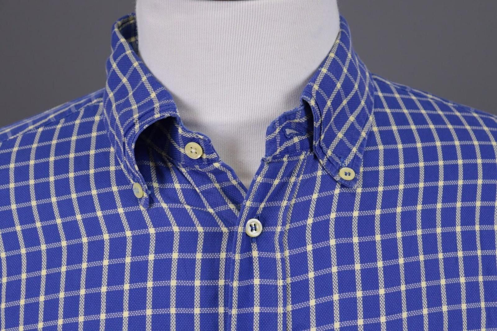 Paul & Shark Paul & Shark Yachting Shark Fit Blue Check Shirt Size 43 Size US M / EU 48-50 / 2 - 3 Thumbnail