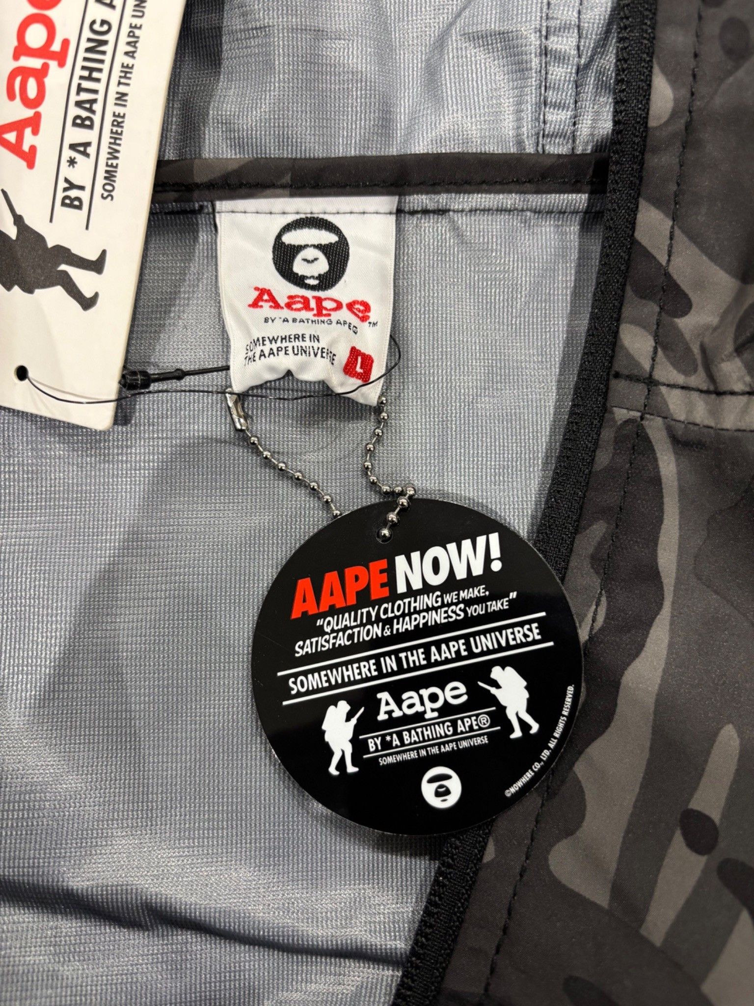 Aape Aape By A Bathing Ape Funnel-Neck Camouflage Smock Jacket Size US L / EU 52-54 / 3 - 8 Thumbnail