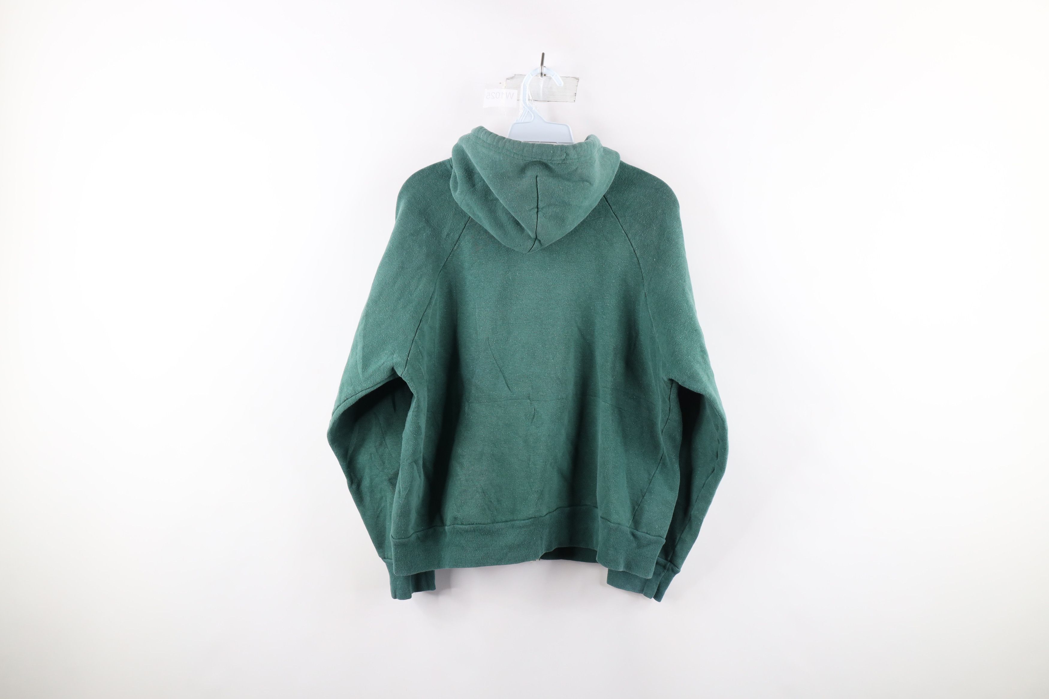Vintage Vintage 60s 70s Streetwear Full Zip Hoodie Sweatshirt Green Size US L / EU 52-54 / 3 - 7 Thumbnail