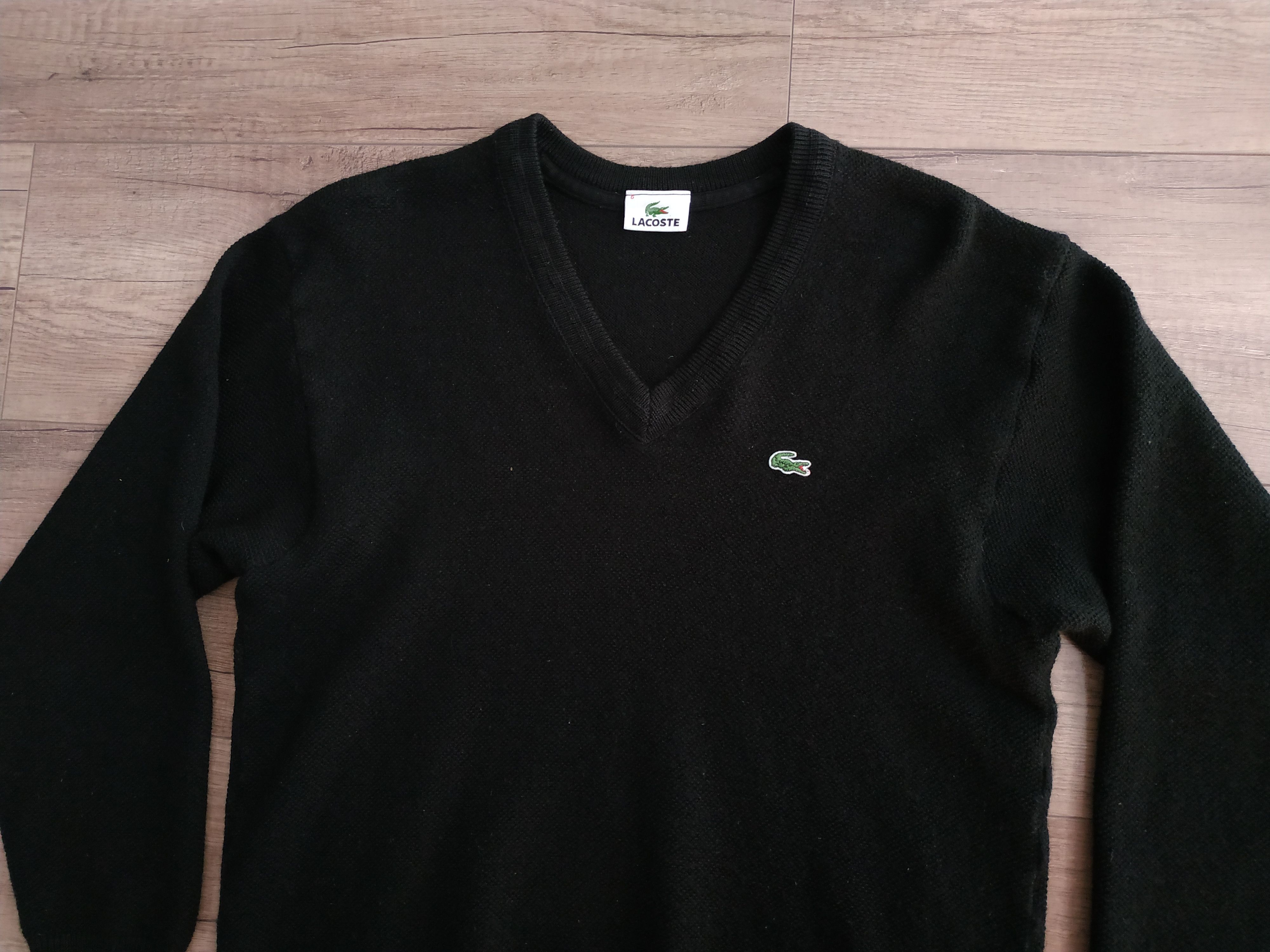 Lacoste × Vintage LACOSTE Men's Vintage Wool V-Neck Sweater, s. MEDIUM (6) Size US M / EU 48-50 / 2 - 4 Thumbnail