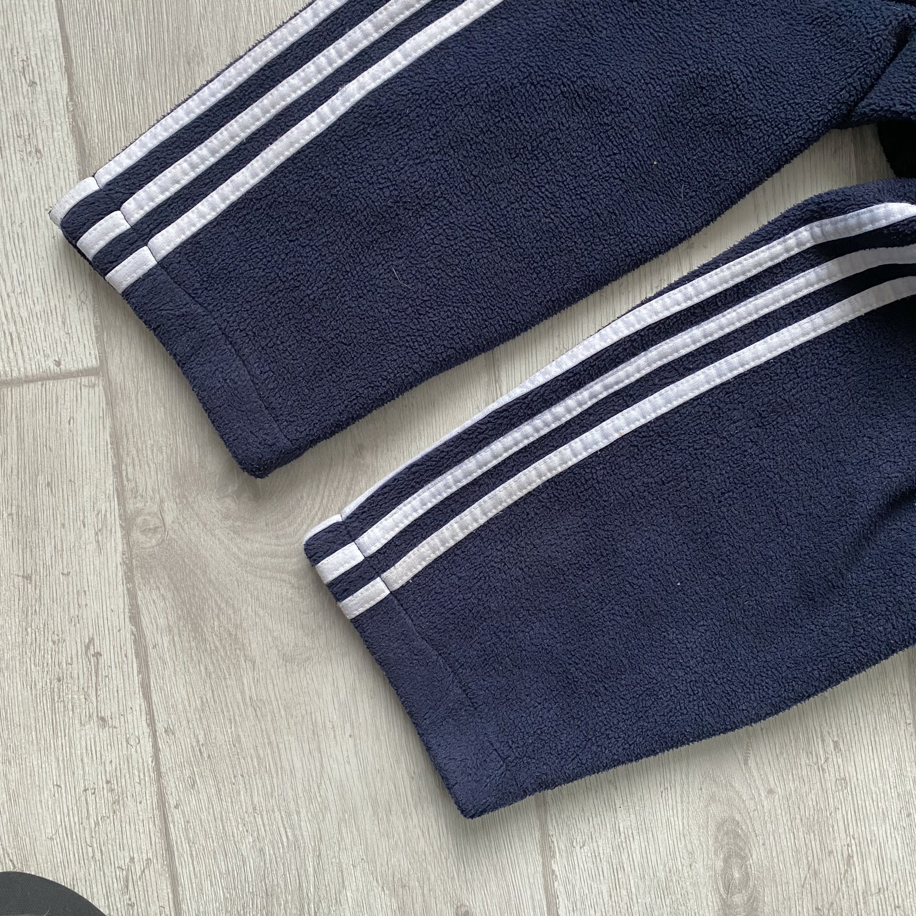 Adidas 🏔️Vintage Trashed 90s ADIDAS FLEECE Zip Up Sweater Size US L / EU 52-54 / 3 - 10 Thumbnail