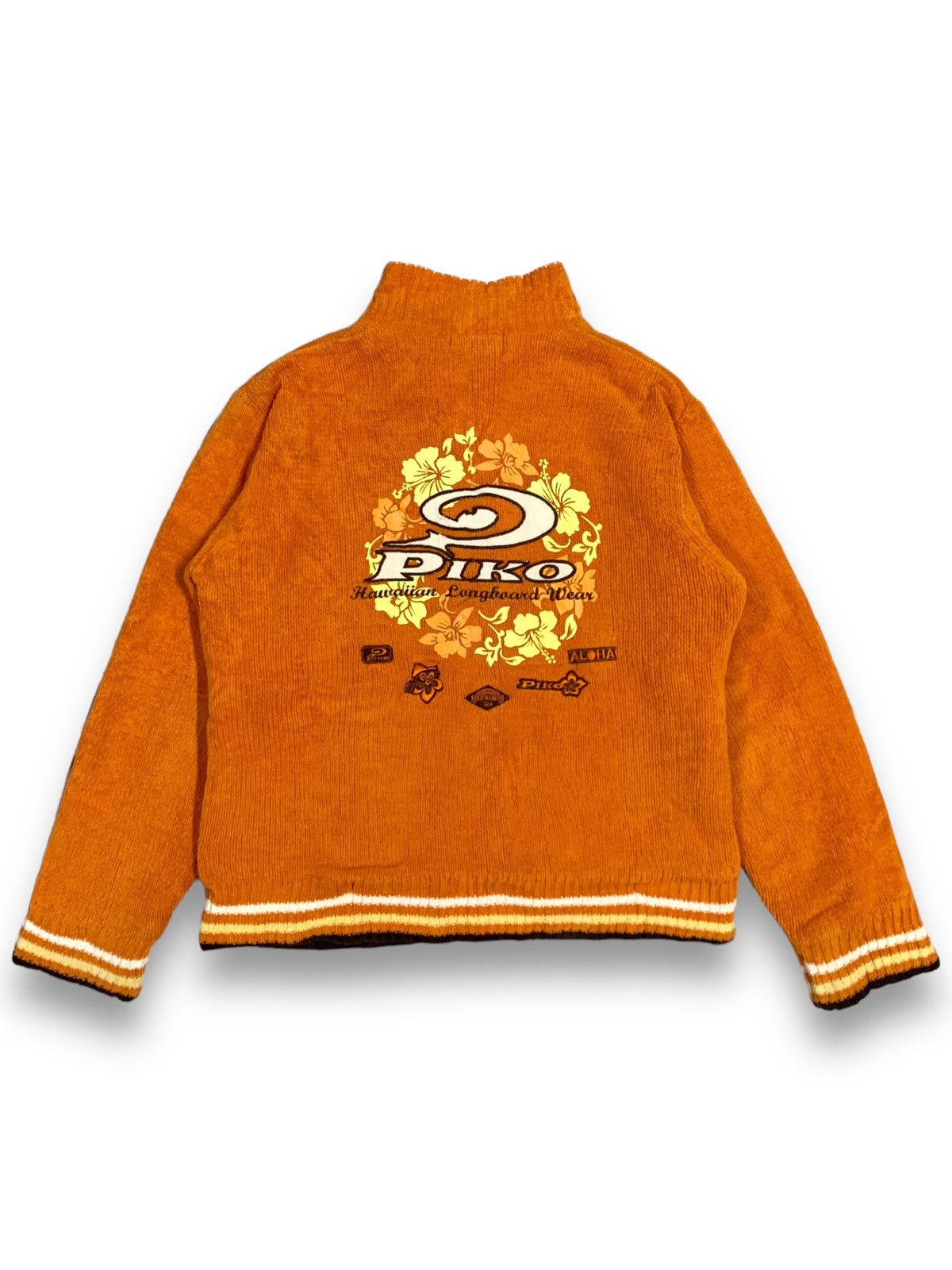 Japanese Brand Vintage Piko Hawaiian Technical Knitted Fleece Lined Jacket Size US M / EU 48-50 / 2 - 2 Thumbnail