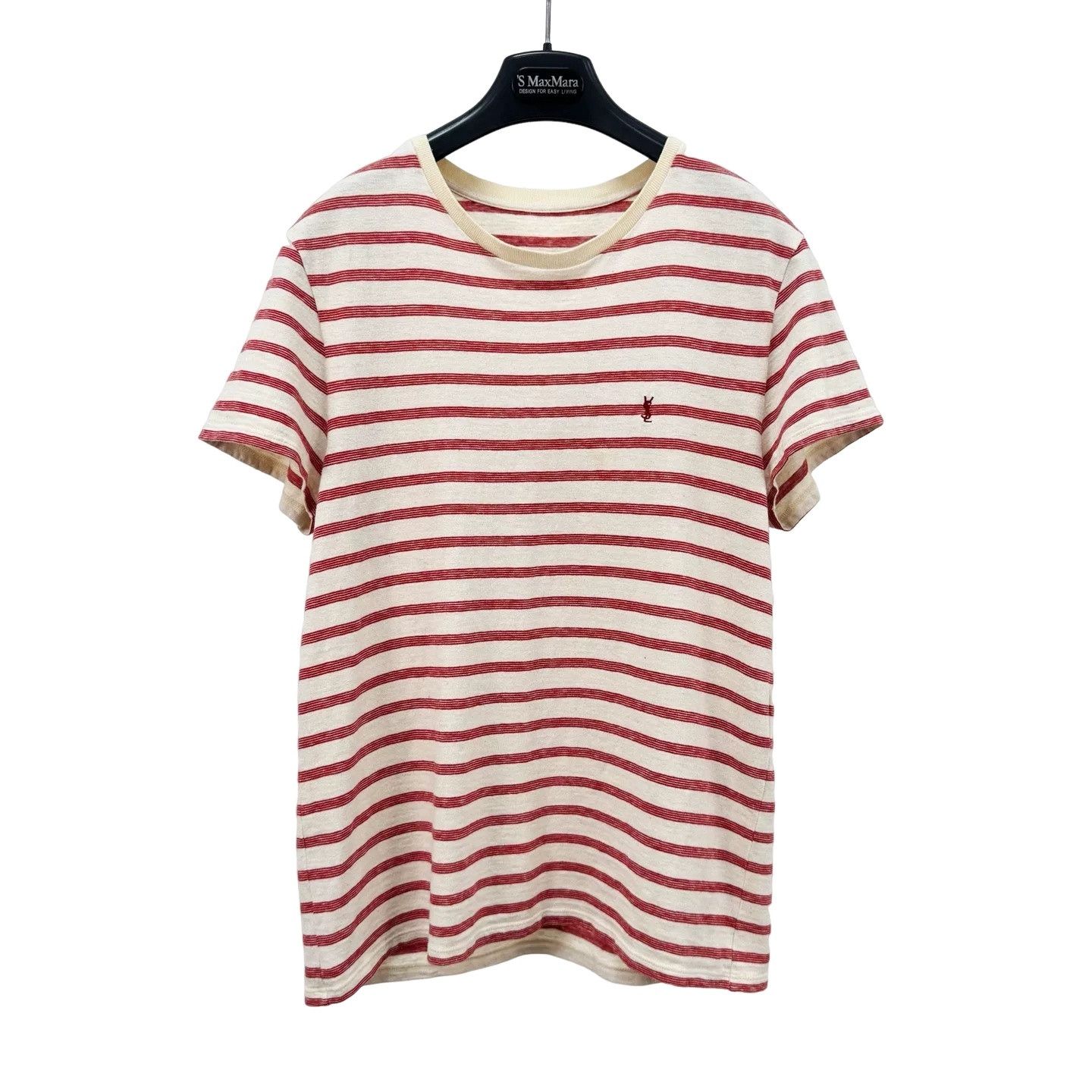 Saint Laurent Paris Saint Laurent Striped Logo T-Shirt XS Size US XS / EU 42 / 0 - 1 Thumbnail