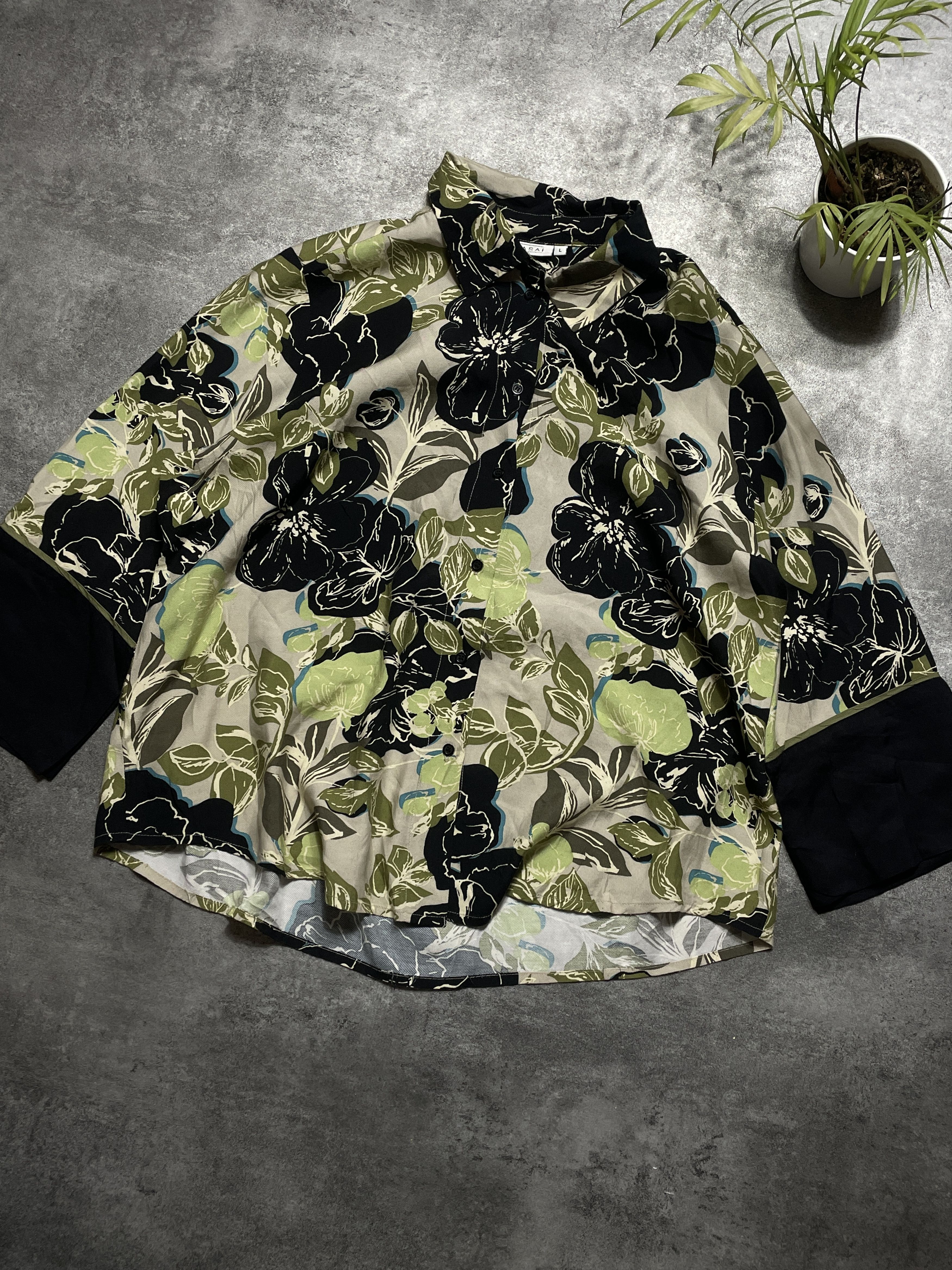 Vintage Viscose Luxury Shirt Avant Garde Copenhagen Brand Size L / US 10 / IT 46 - 1 Thumbnail