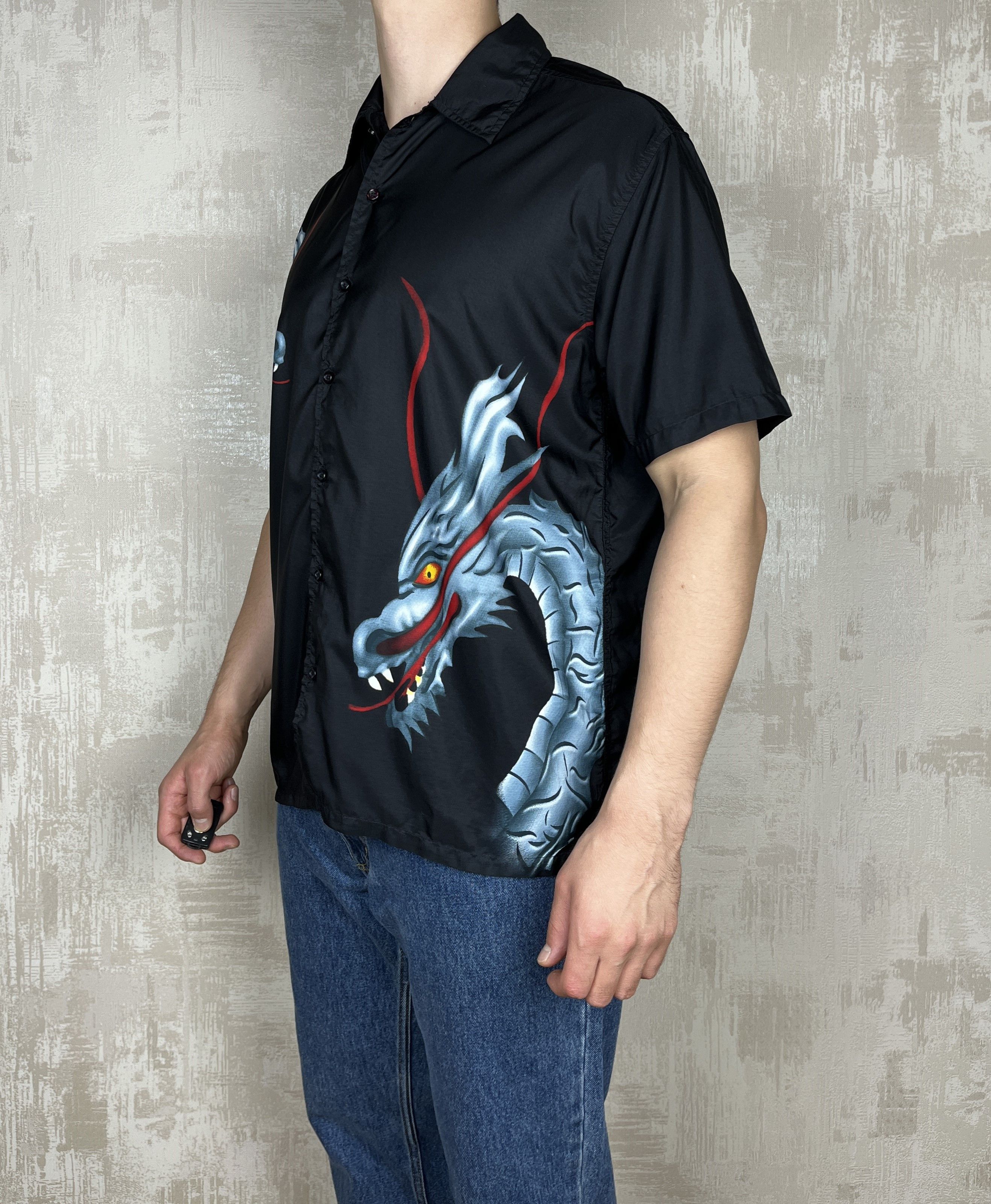 Vintage Vintage Kick Dragon Short Sleeve Shirt Aloha Hawaiian Skate Size US XXL / EU 58 / 5 - 9 Thumbnail