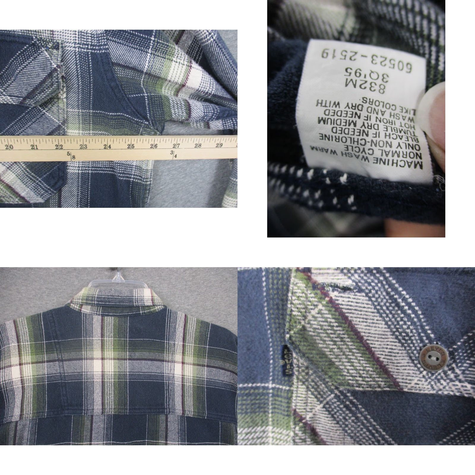 Levi's VINTAGE Levi's Shirt XL Plaid Flannel Heavyweight 90s Button-Up Cotton Men Size US XL / EU 56 / 4 - 8 Thumbnail