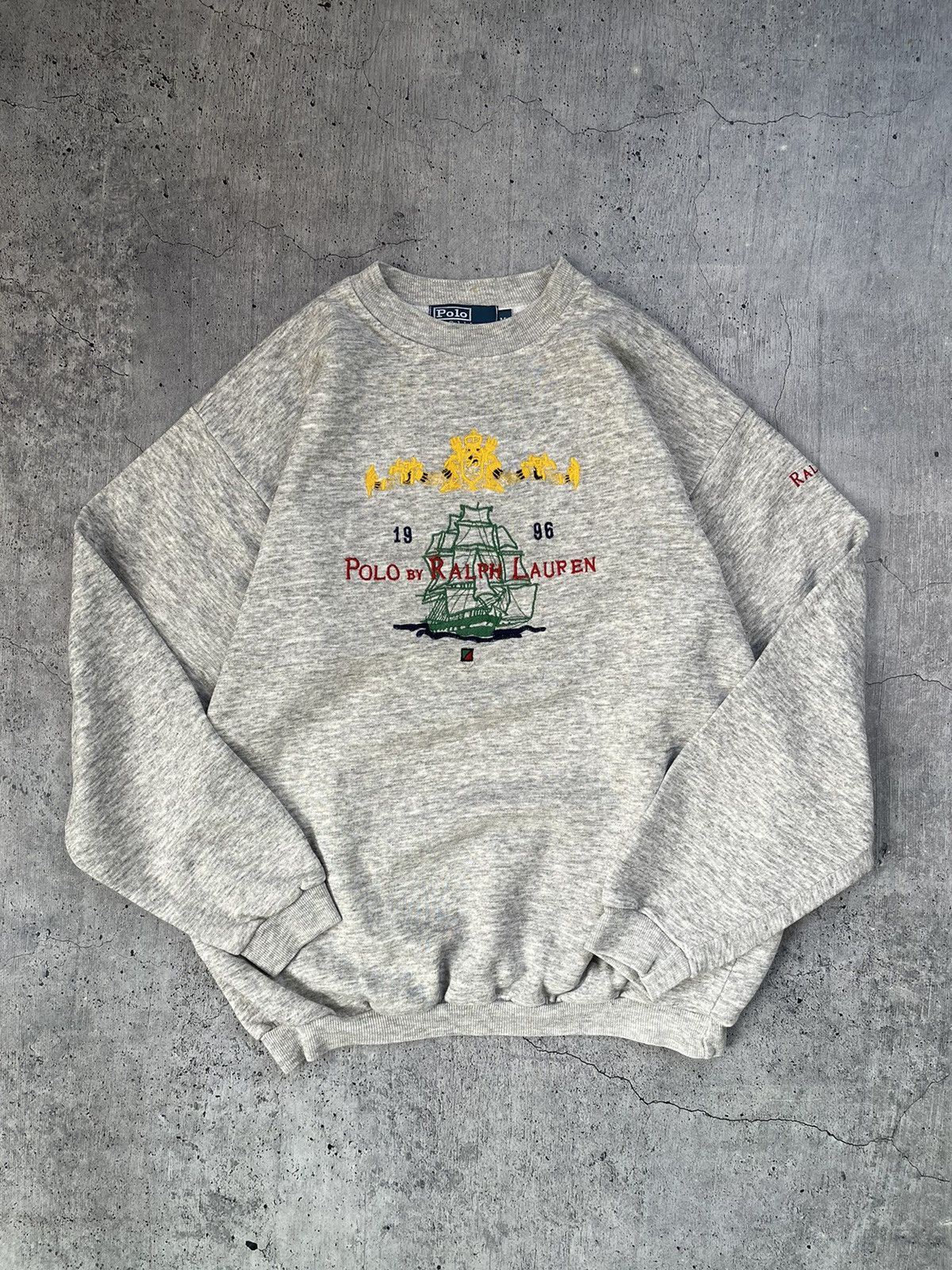 Polo Ralph Lauren × Ralph Lauren RALPH LAUREN Sail Boat Regatta Grey Sweatshirt Size US M / EU 48-50 / 2 - 1 Thumbnail