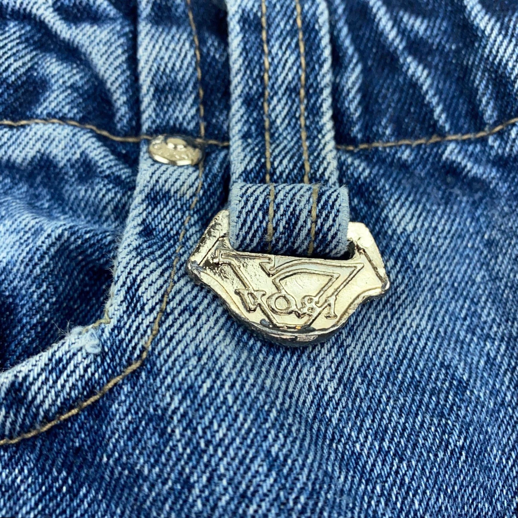Vintage VINTAGE VIGOSS Jeans Mens 34x29 Baggy Loose Denim Blue 90s Grunge Streetwear Size US 31 - 4 Thumbnail