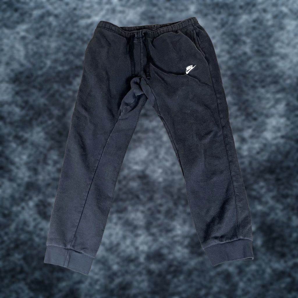 Nike Nike Fleece Jogger Mens Large Size L Drawstring Logo Black Cotton Polyester Pants Size US 33 - 1 Thumbnail