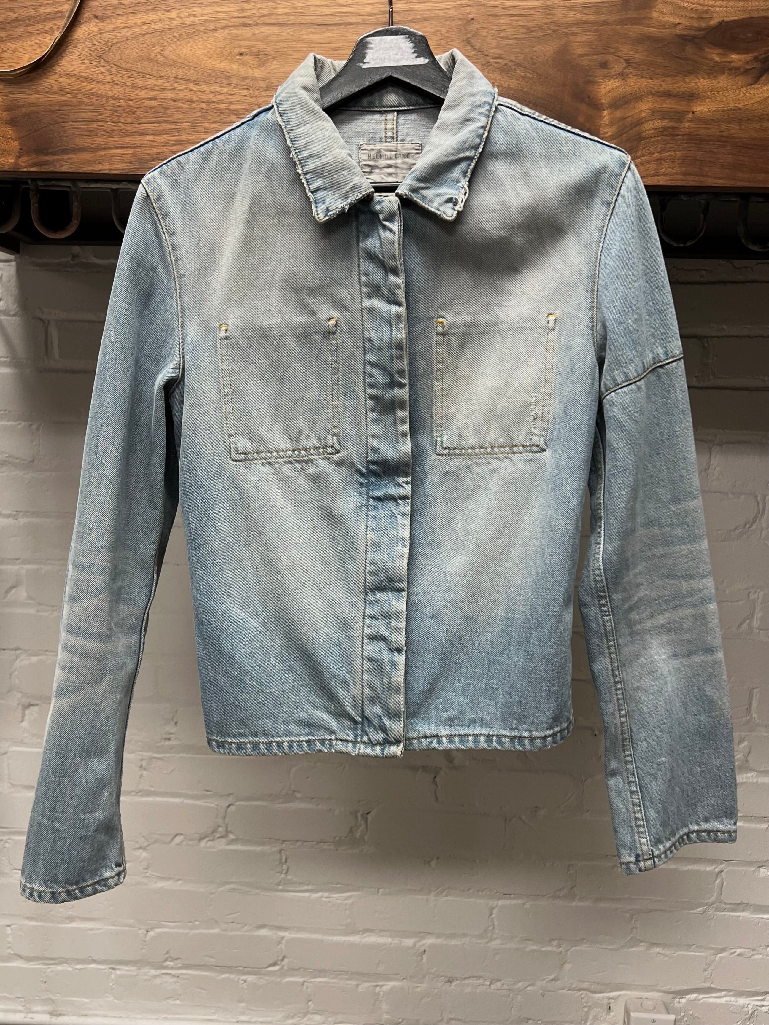 Helmut Lang SS04 Helmut Lang Hand Painted ‘Finger Lakes’ Denim Jacket Size US S / EU 44-46 / 1 - 1 Thumbnail