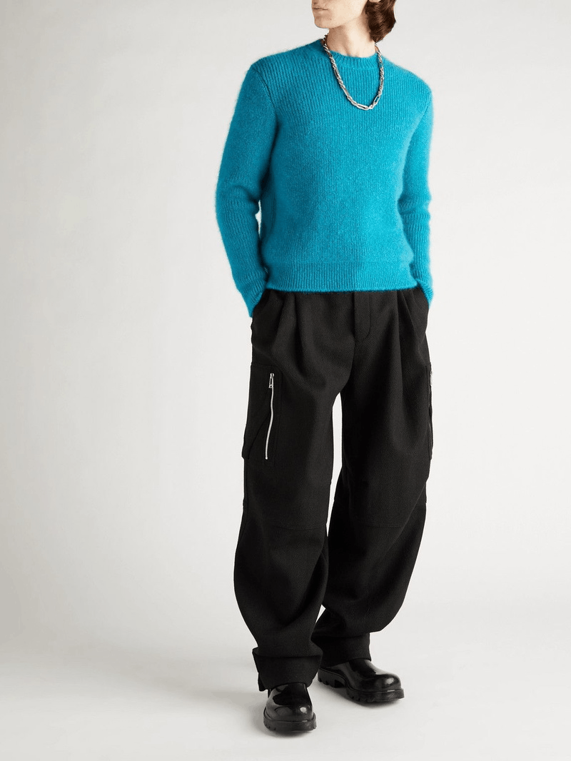 Bottega Veneta Bottega Veneta Ribbed Mohair-Blend Crewneck Knit Size US S / EU 44-46 / 1 - 1 Thumbnail