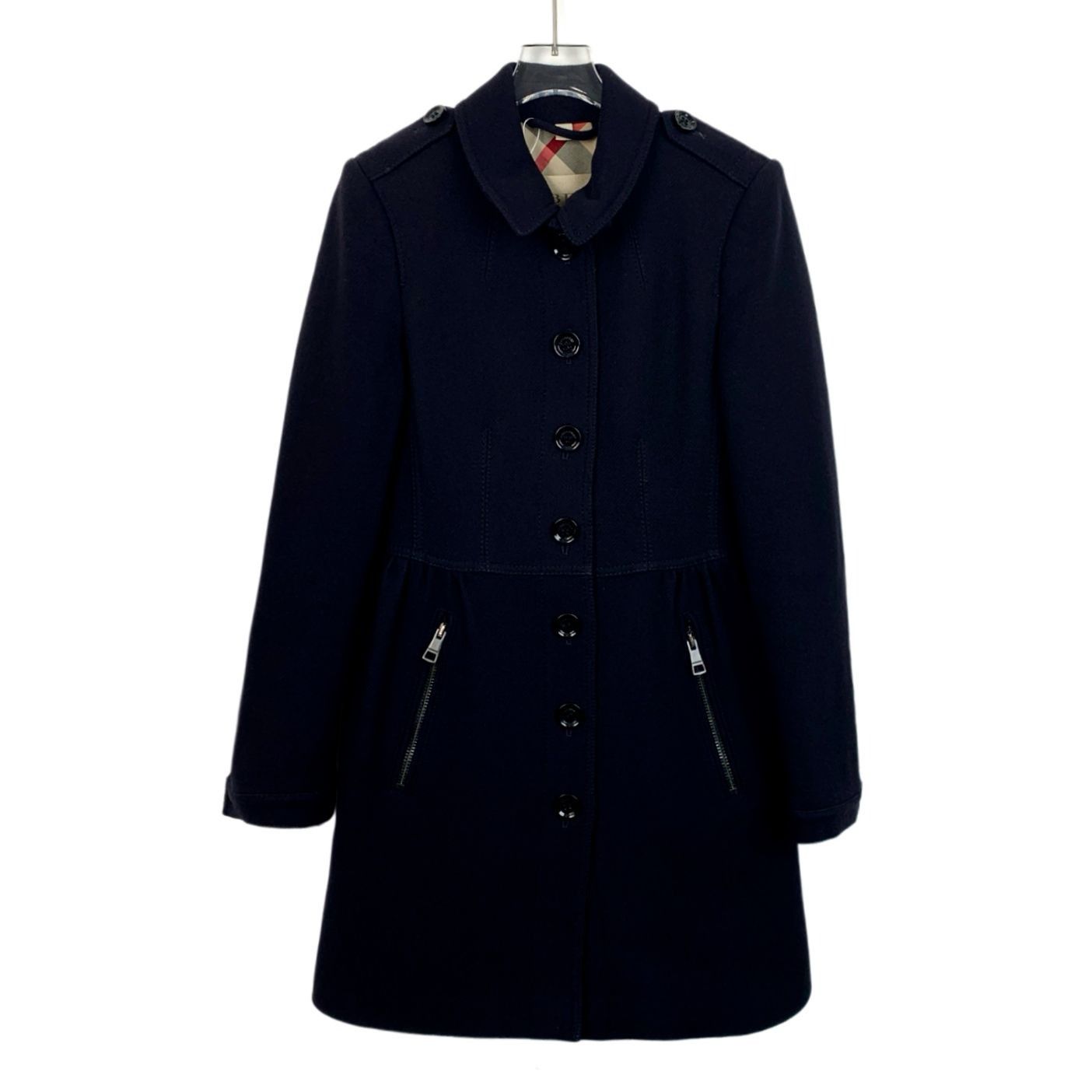 Burberry Burberry Brit Wool & Nylon Blend Womens Coat Size 6 With But Size M / US 6-8 / IT 42-44 - 1 Thumbnail