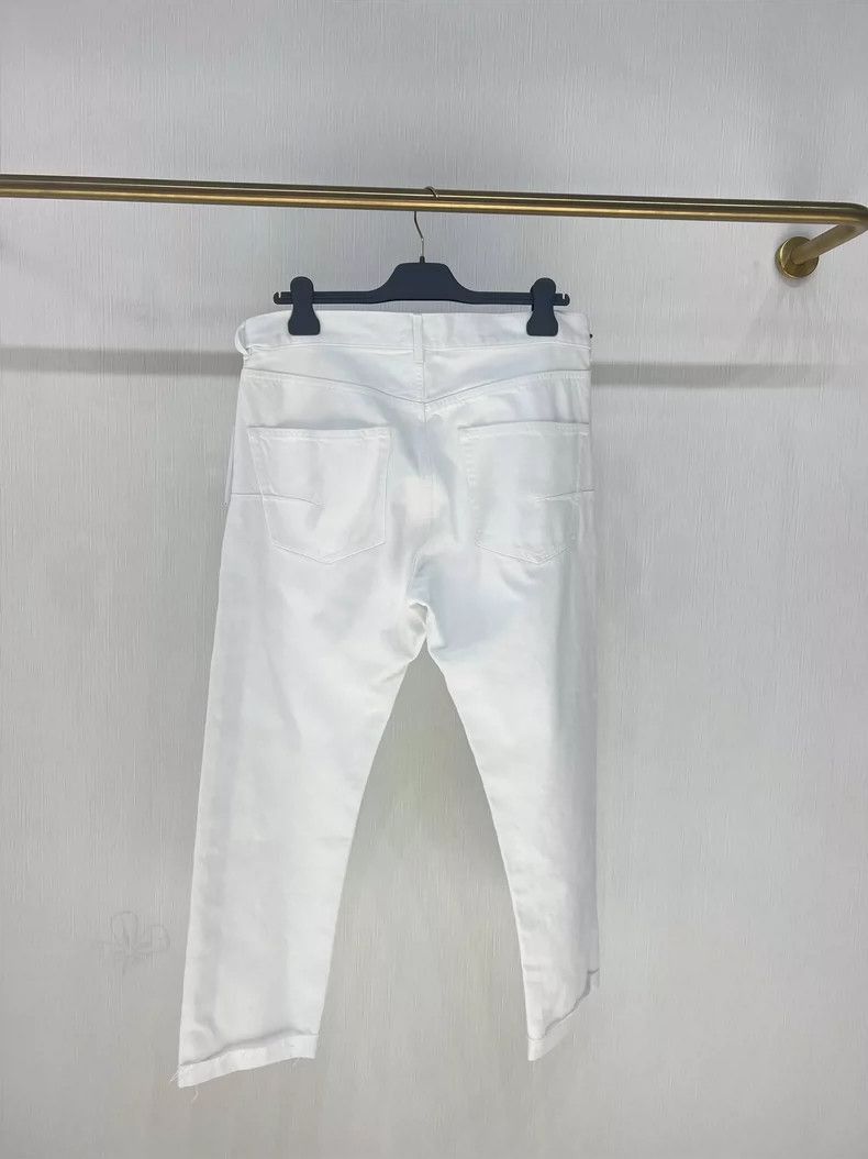 Dior New Dior White Denim Pants with Tags-2506 Size 39" - 2 Thumbnail